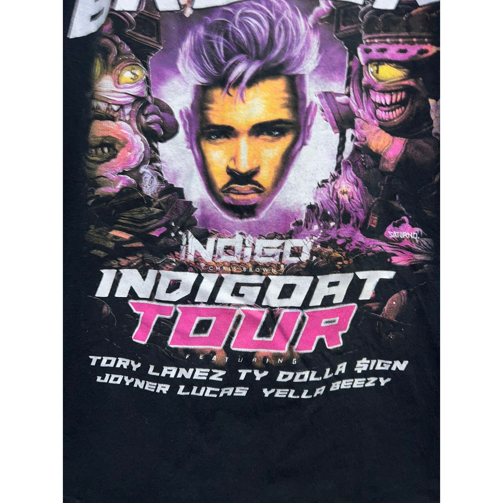 Vintage Chris Brown Tour Shirt Indigort Concert Tory Lanez Tee Small Size US S / EU 44-46 / 1 - 4 Thumbnail