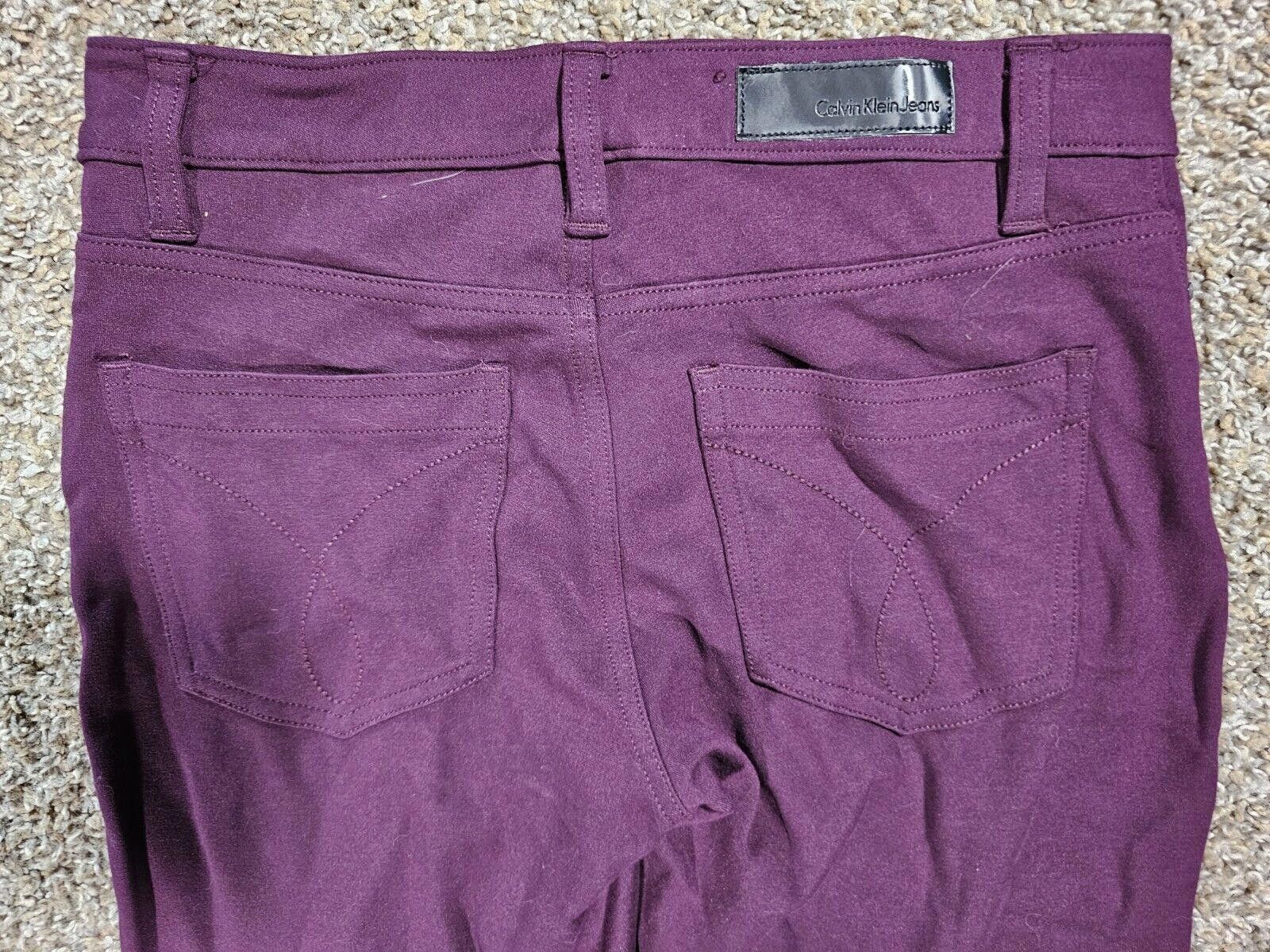 Calvin Klein Calvin Klein Career Women's Ankle Taper Pants Purple Size 4 Size 27" / US 4 / IT 40 - 8 Thumbnail
