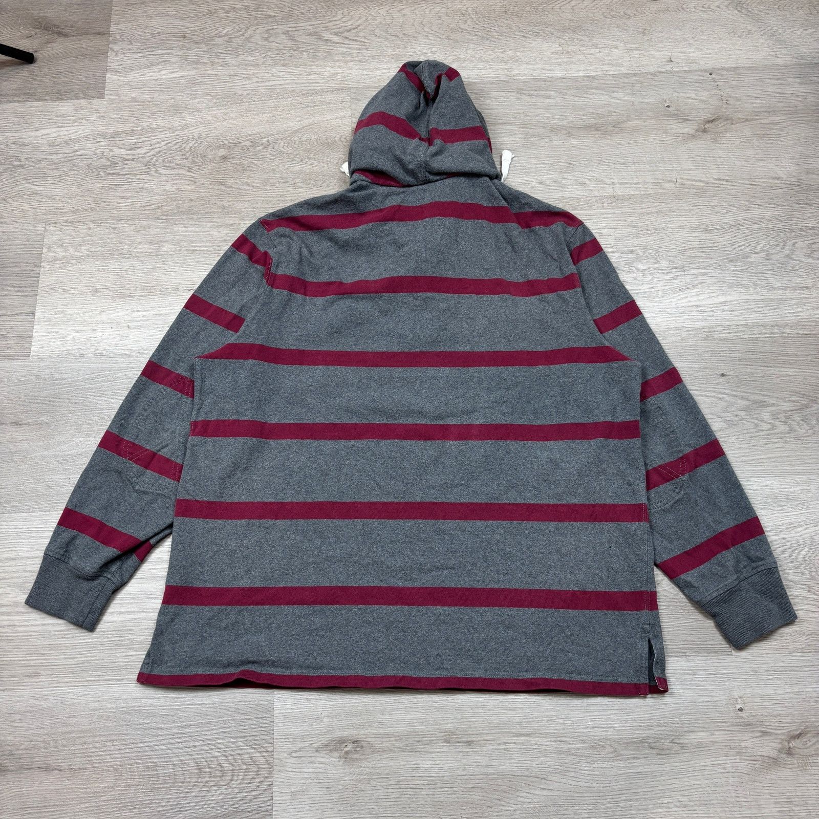Polo Ralph Lauren × Vintage Vintage Polo Ralph Lauren Hooded Rugby Shirt Long Sleeve XLT Size US XL / EU 56 / 4 - 3 Thumbnail