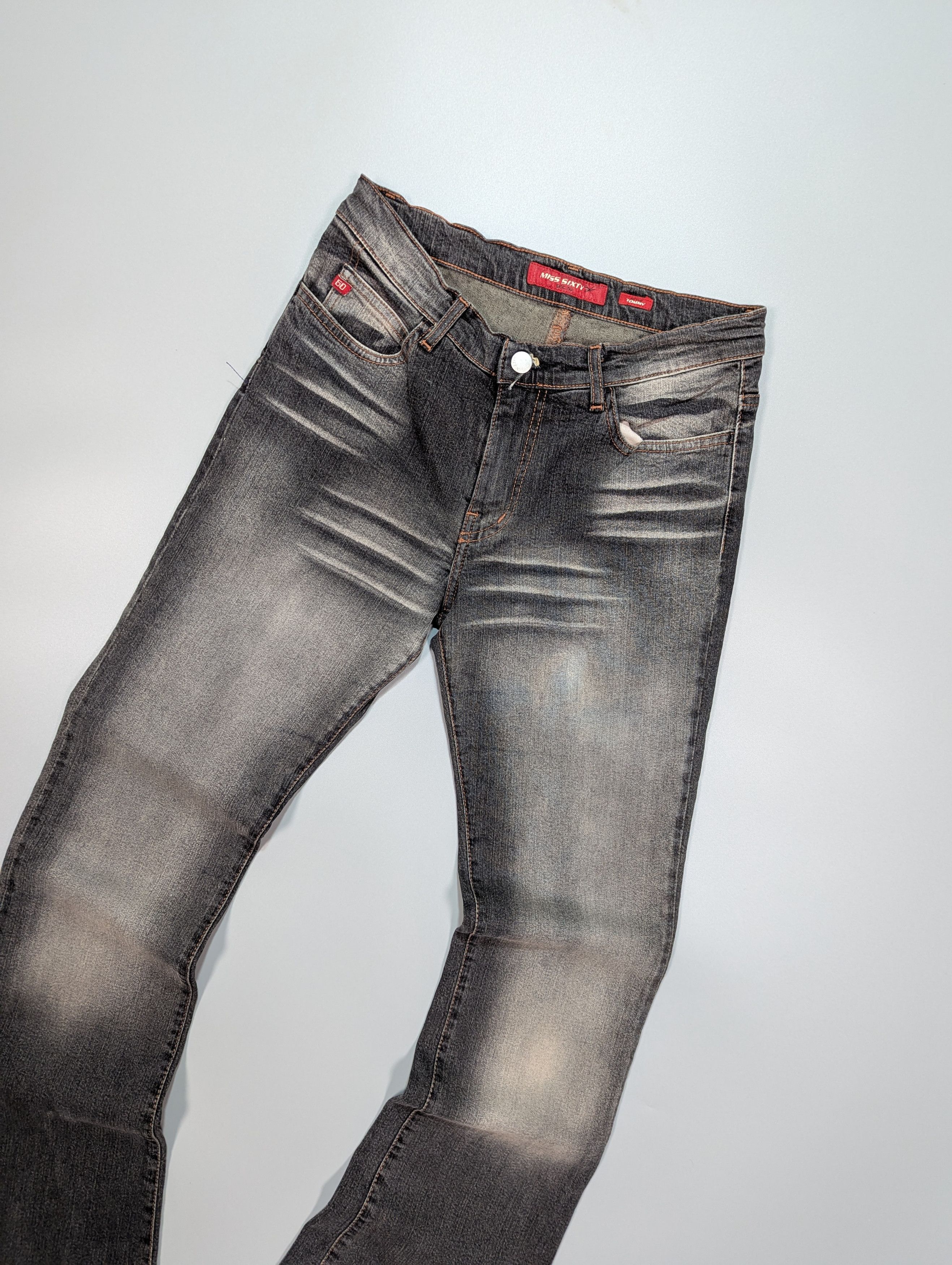Miss Sixty × Vintage MISS SIXTY Style TOMMY VTG Women's Distressed Flared Jeans Size 29" - 2 Thumbnail