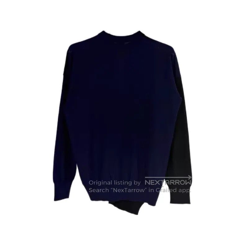 Loewe Loewe Black and blue embroidered logo irregular hem wool c Size XS / US 0-2 / IT 36-38 - 2 Thumbnail