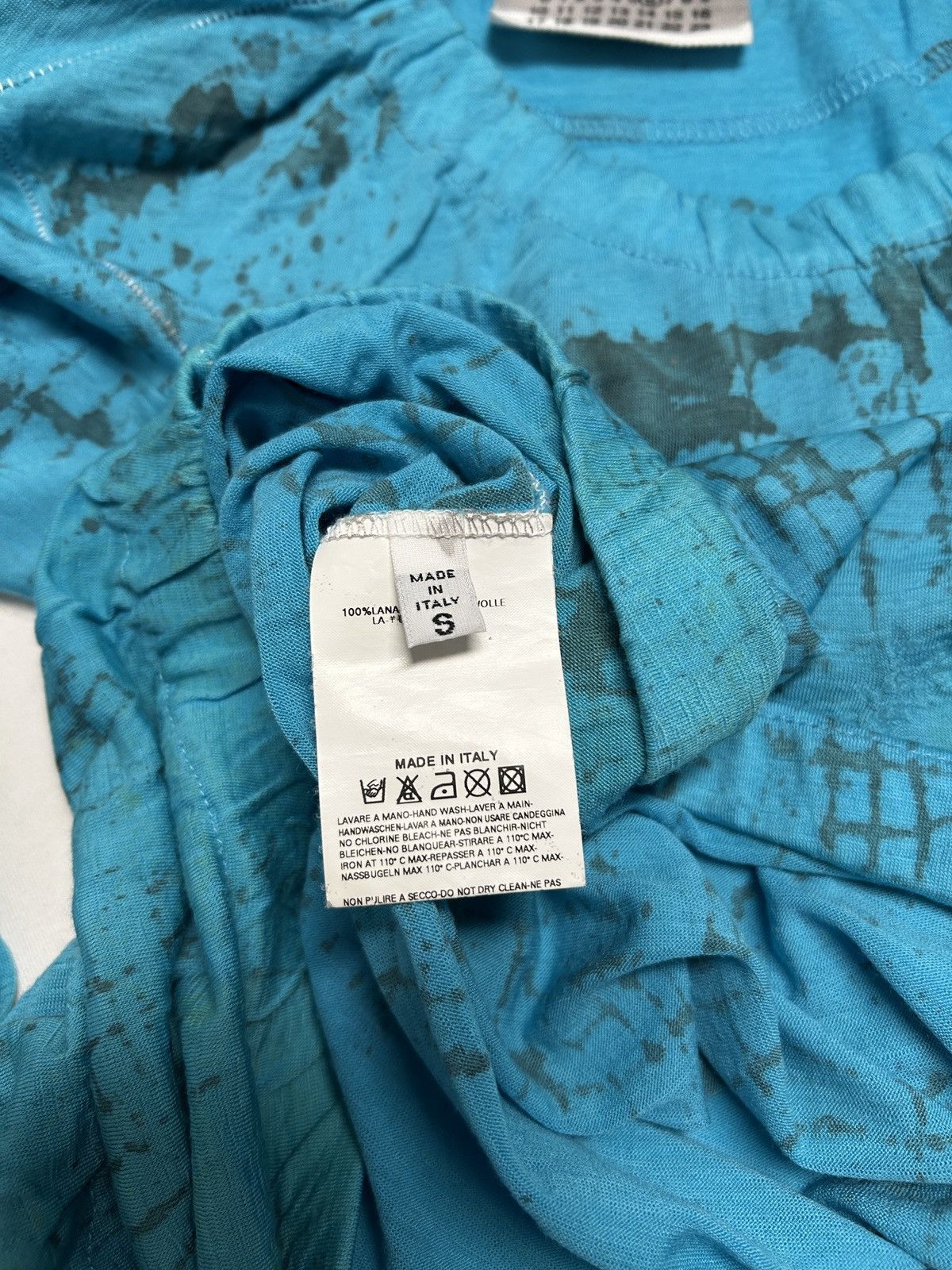 Maison Margiela FW2004 Turquoise Scar Stitch Croc Print Knit Long Sleeve Size US S / EU 44-46 / 1 - 6 Thumbnail