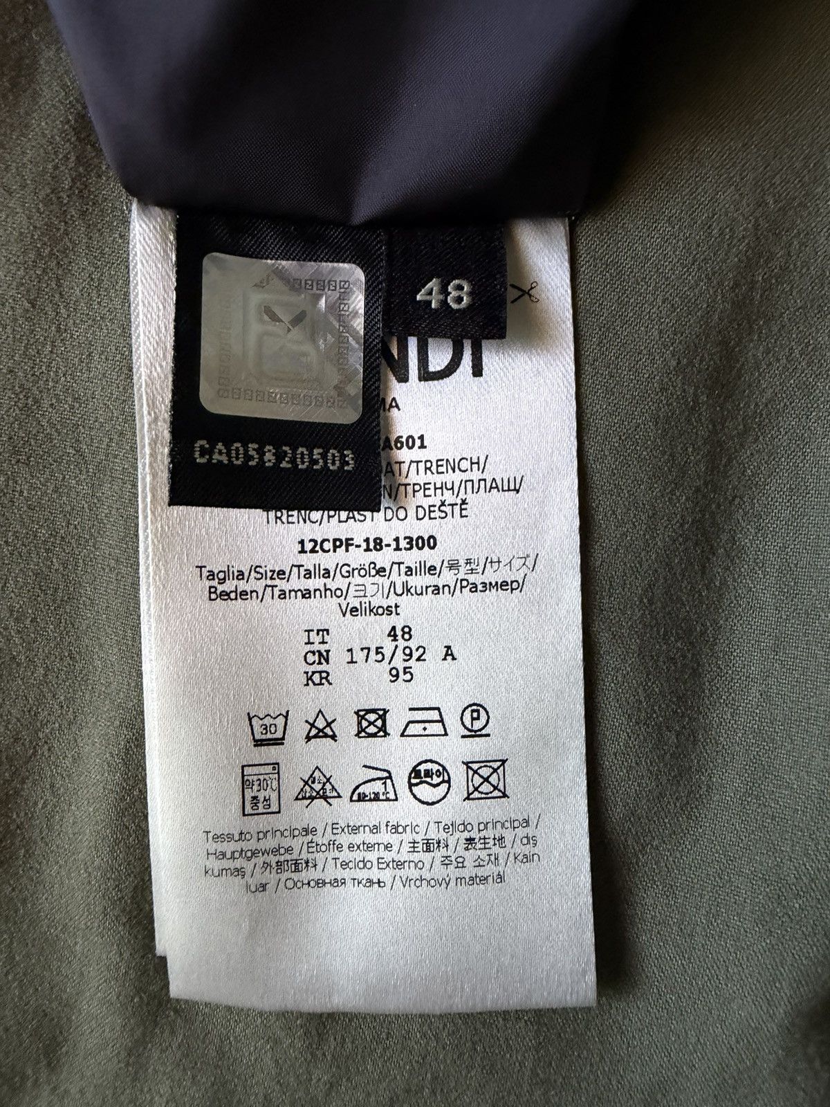 Fendi Fendi Roma Logo Tape Hooded Windbreaker – Made in Italy Size US M / EU 48-50 / 2 - 7 Thumbnail