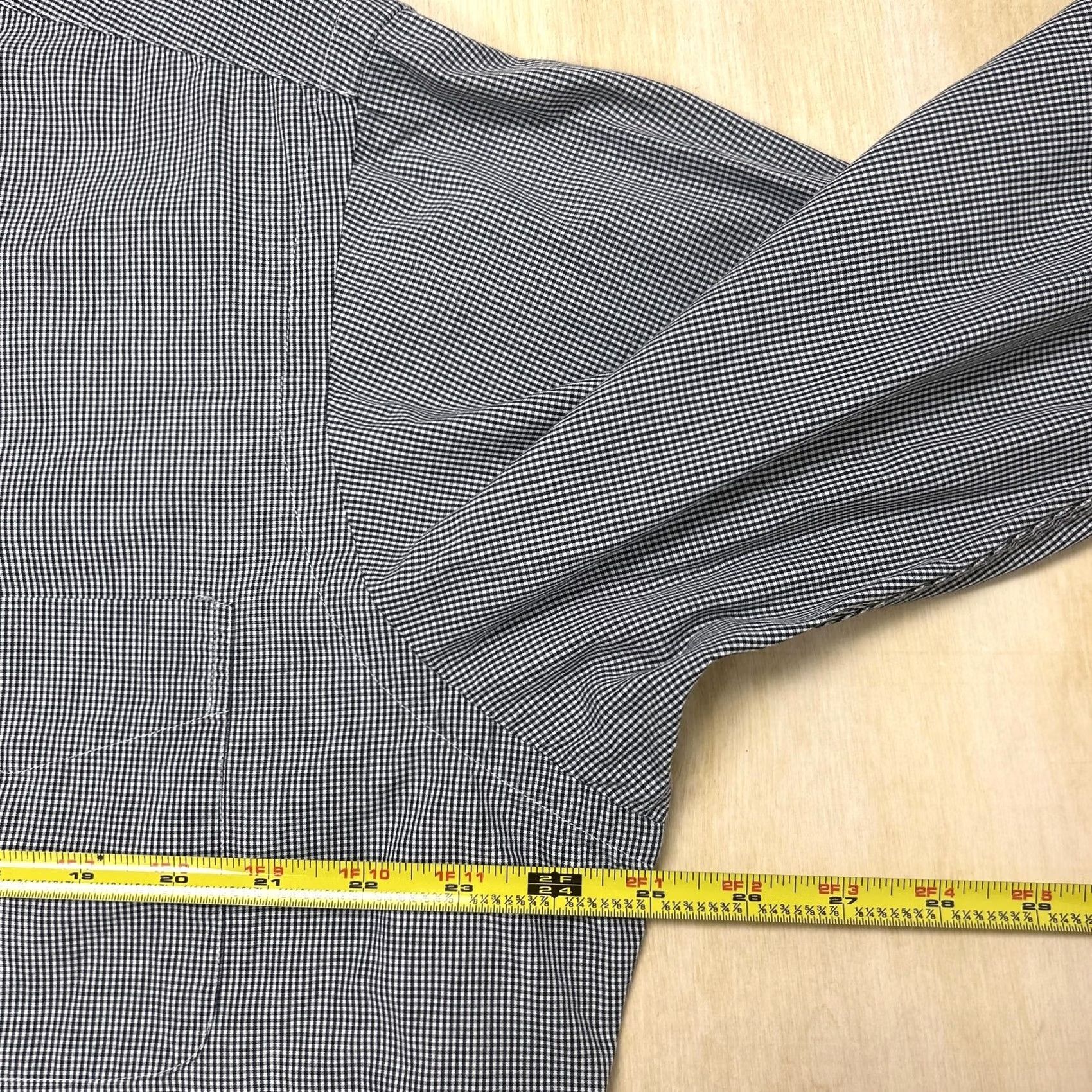 Ralph Lauren Lauren Ralph Lauren Dress Shirt Mens 16 32/33 Gray Gingham Classic Fit Size 42R - 3 Thumbnail