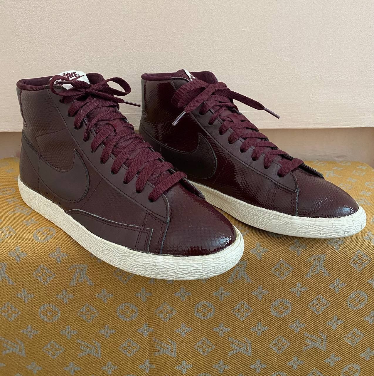 Nike × Vintage Nike Blazer Mid Leather Premium Snake Sneakers Womens Purple Size US 10.5 / IT 40.5 - 2 Thumbnail