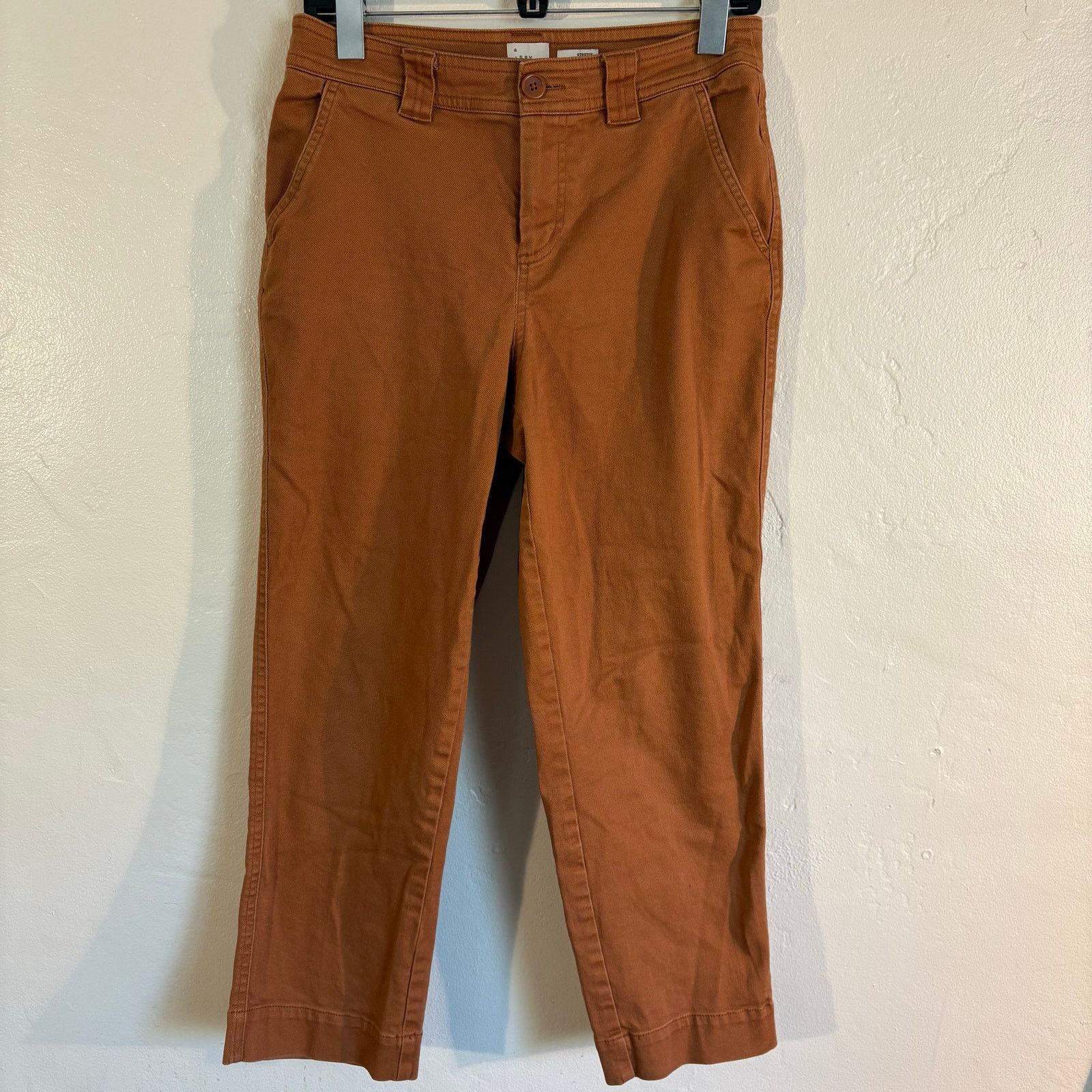 Other a new day tan cotton pants stretch size 4 Size 27" / US 4 / IT 40 - 1 Thumbnail