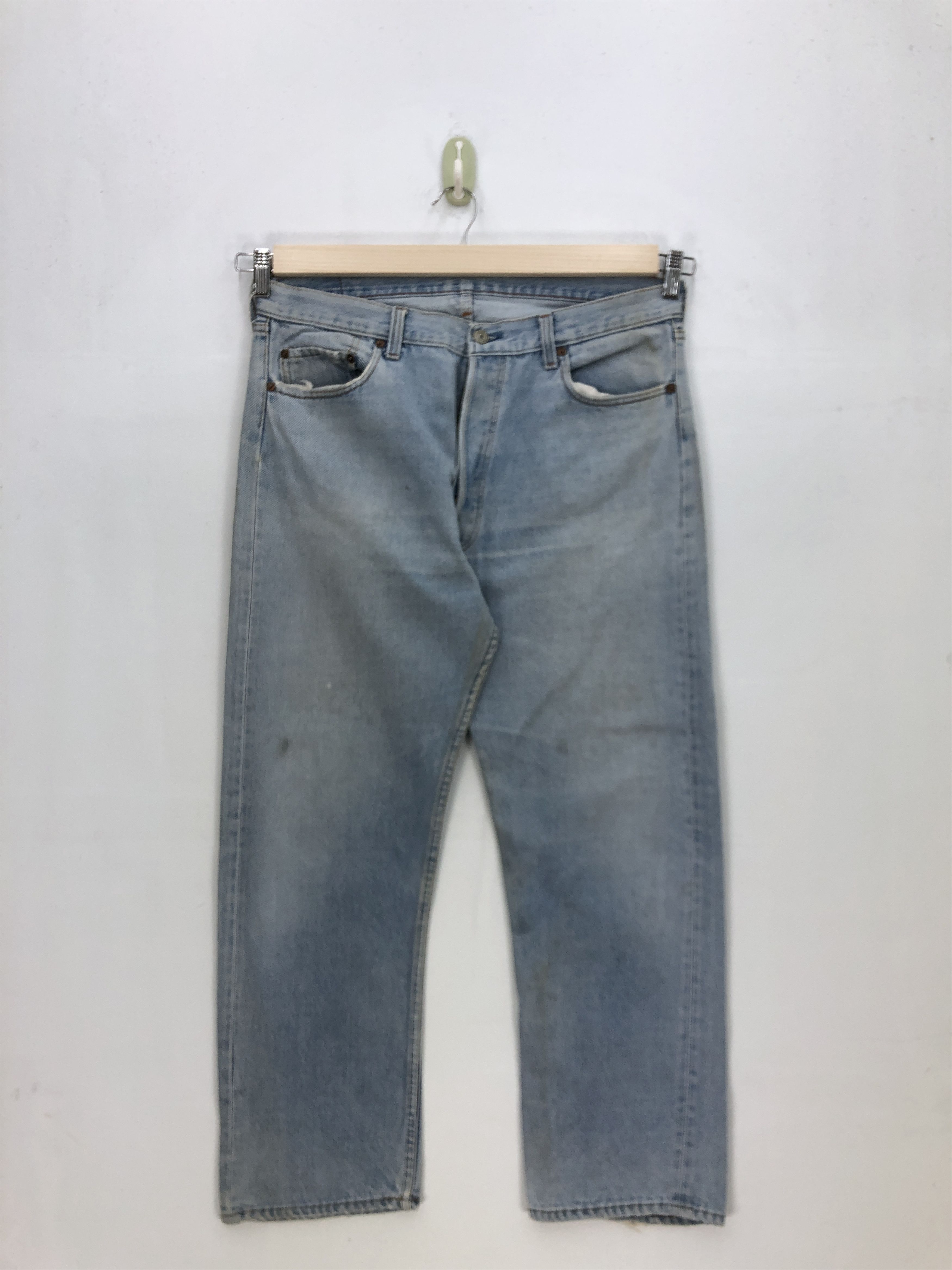 Levi's Vintage 70s Levis 501 Sunfaded Jeans Levi's Light Wash Denim Size US 34 / EU 50 - 1 Thumbnail