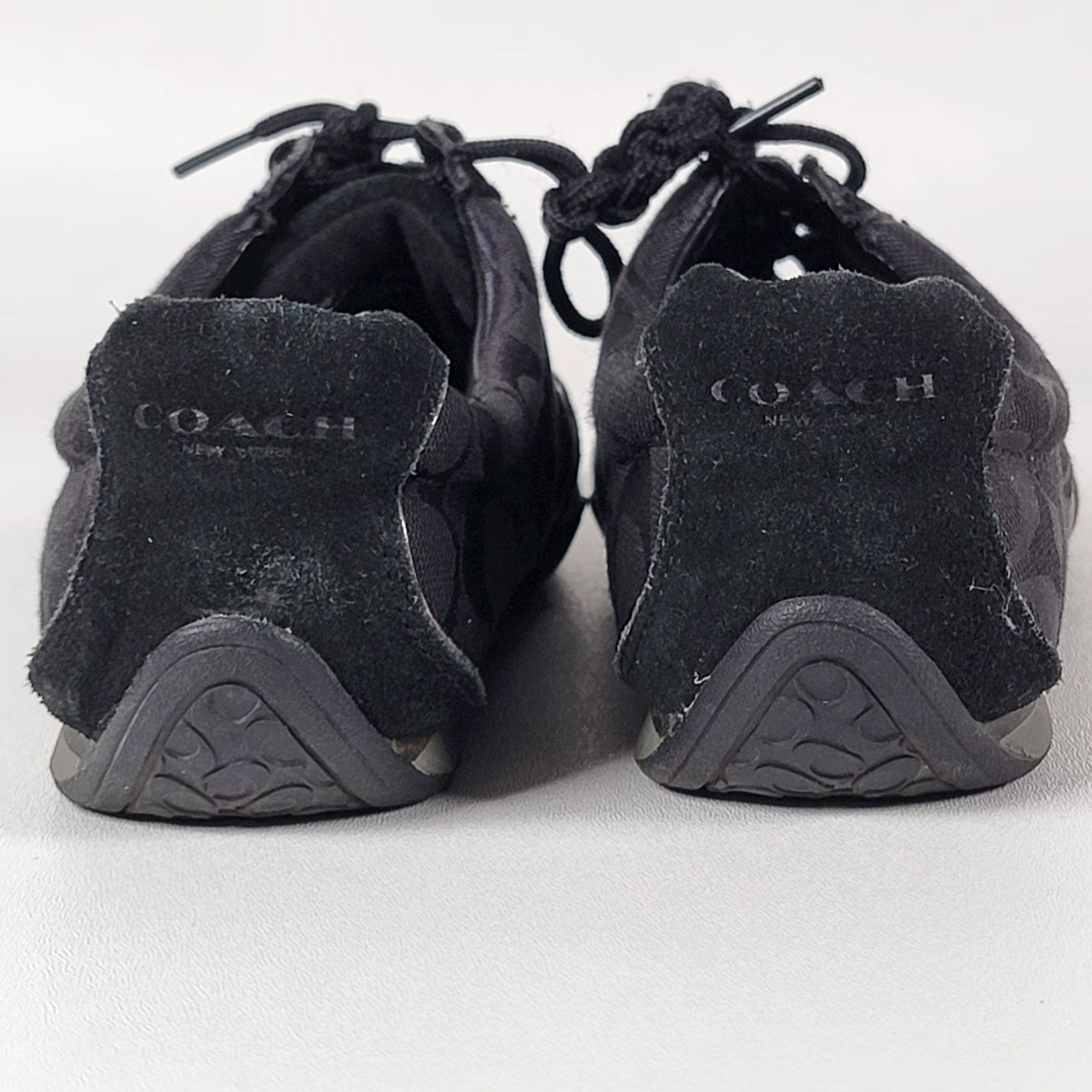 Coach COACH REMONNA Black Cooper Sneakers Women Size 9.5 B Athletic Suede Leather Minimalist Shoes Size US 10 / IT 40 - 6 Thumbnail