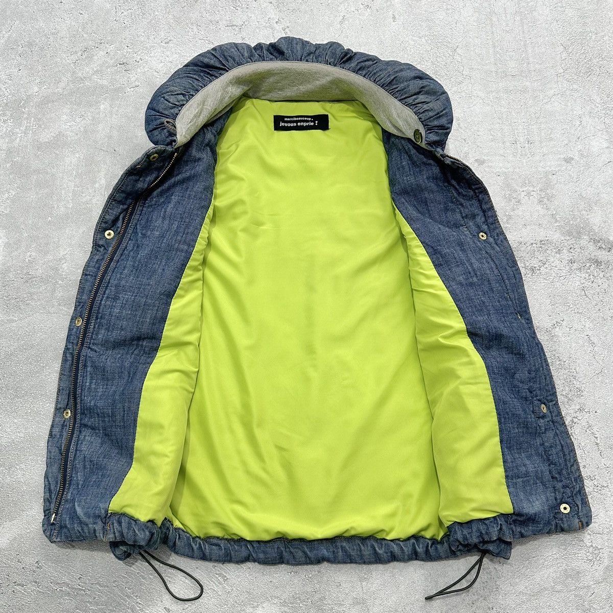 mercibeaucoup Mercibeaucoup By Issey Miyake Puffer Neck Pillow Vest Denim Size US M / EU 48-50 / 2 - 3 Thumbnail