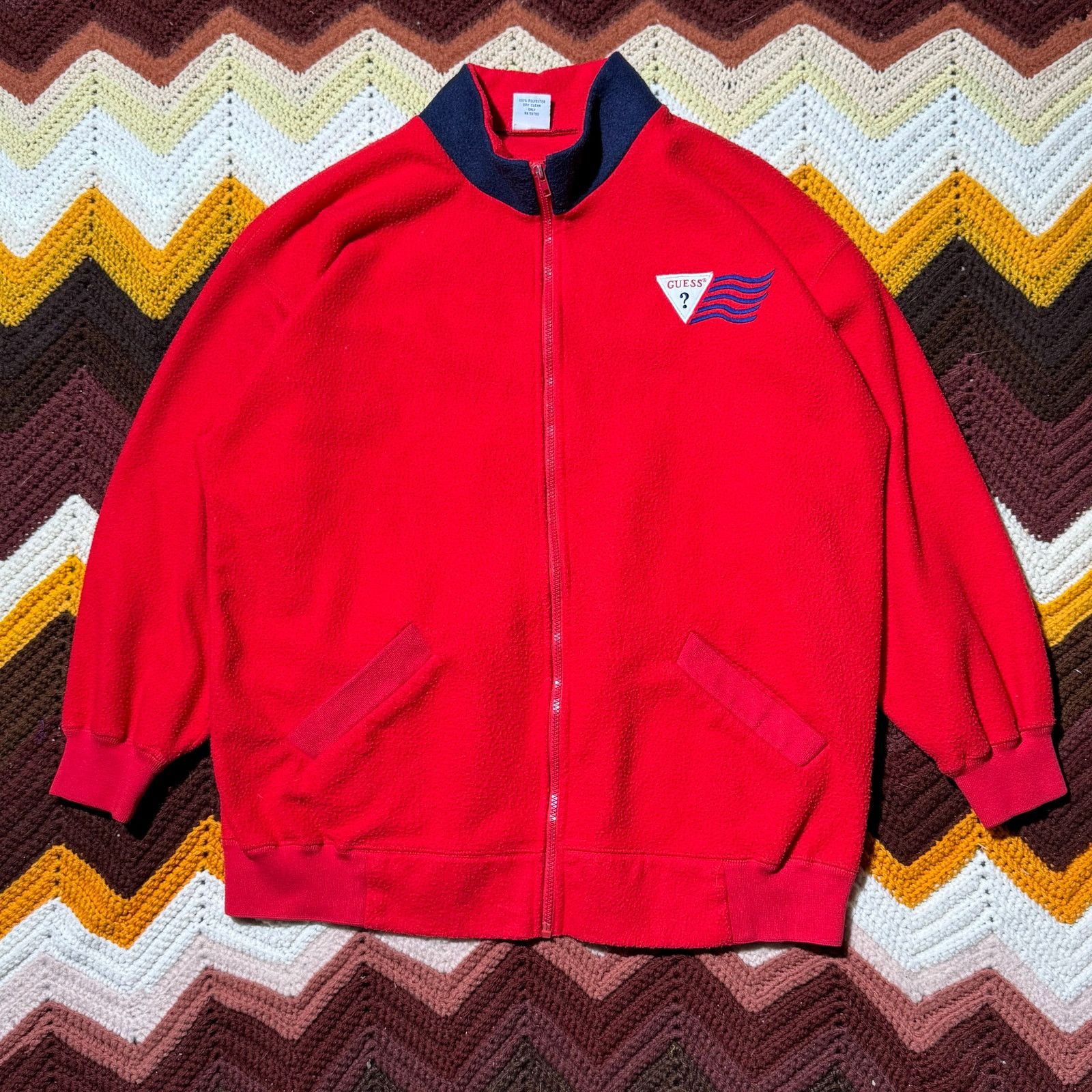 Guess Late 80s Guess Question Mark Fleece Size US L / EU 52-54 / 3 - 1 Thumbnail