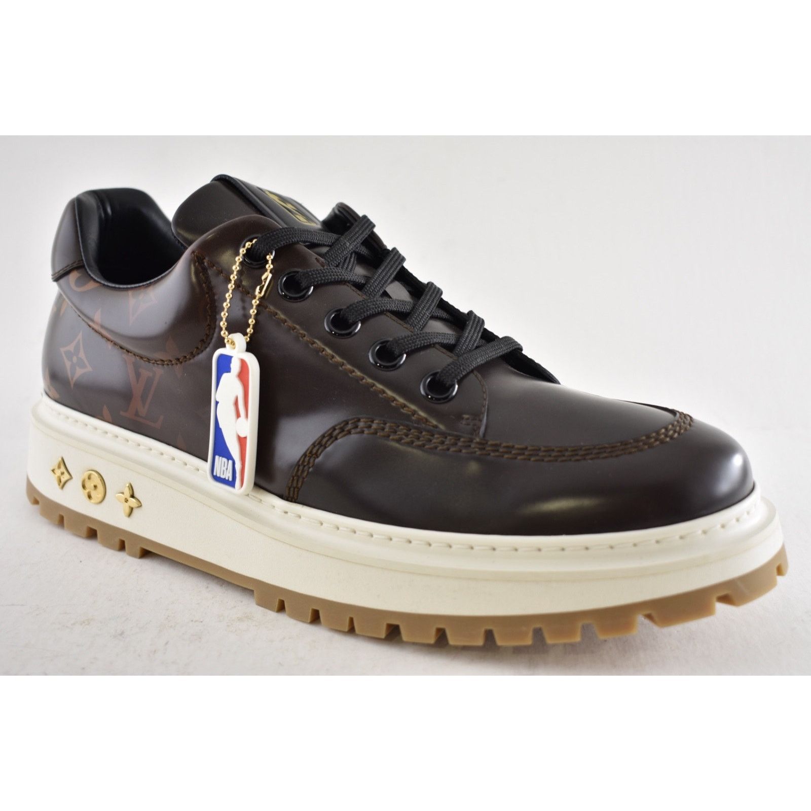 Louis Vuitton Louis Vuitton LV x NBA Abbesses Derby Ebony Brown Size US 10 / EU 43 - 6 Thumbnail