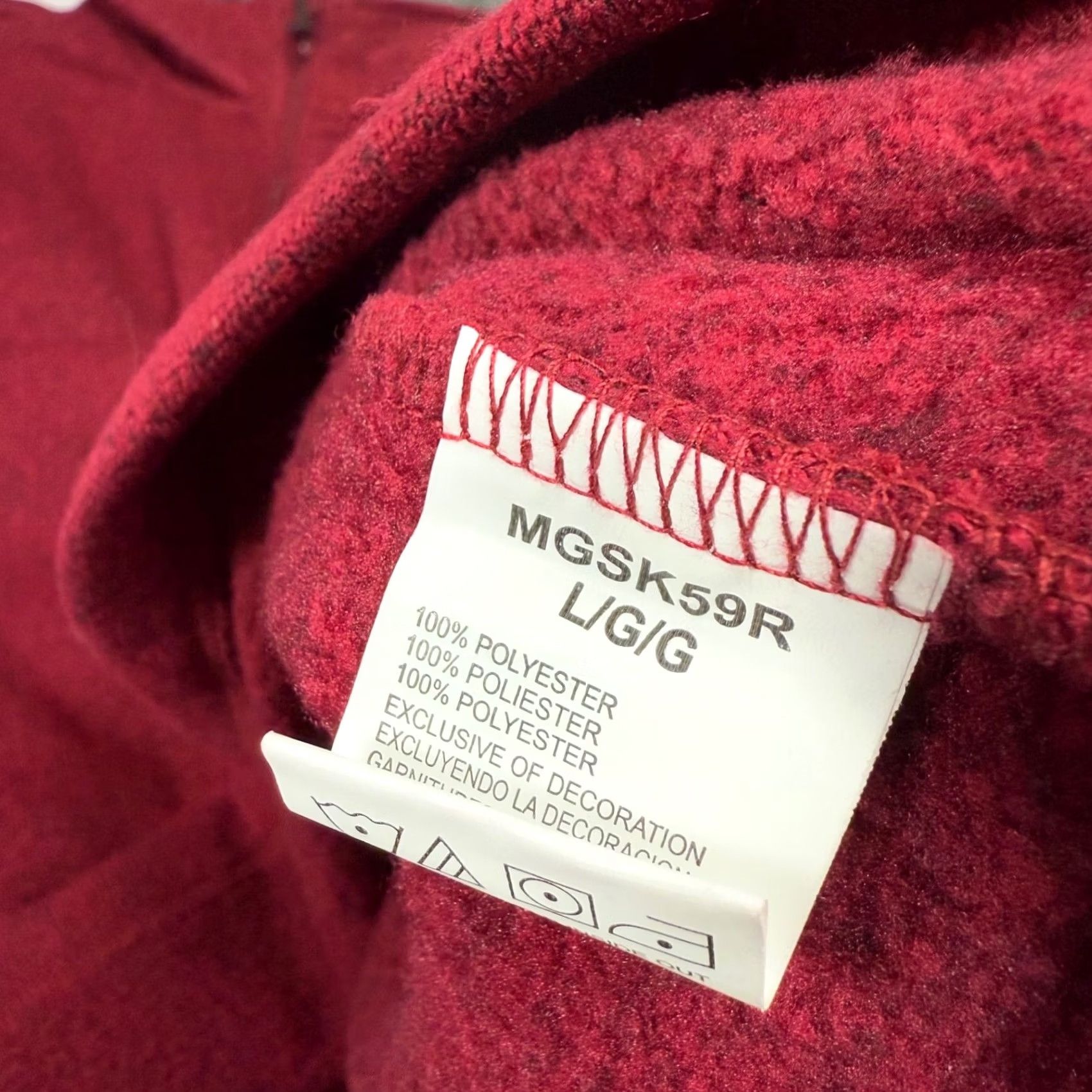 Wrangler Wrangler Mens George Strait 1/4 Zip Fleece Pullover L Red Sweatshirt Long Sleeve Size US L / EU 52-54 / 3 - 7 Thumbnail