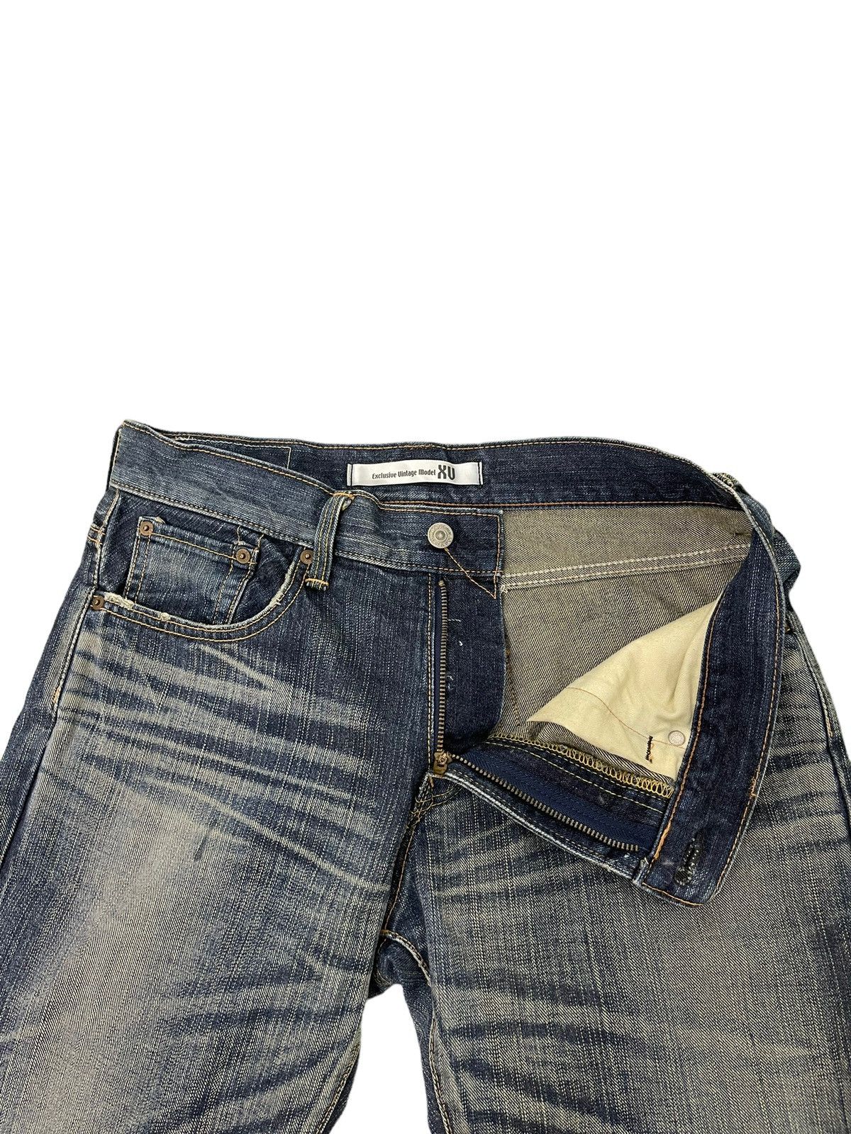 Japanese Brand Flare Jeans Edwin Japan Thrashed Distress Boot Cut 6🟦2 Size US 34 / EU 50 - 11 Thumbnail
