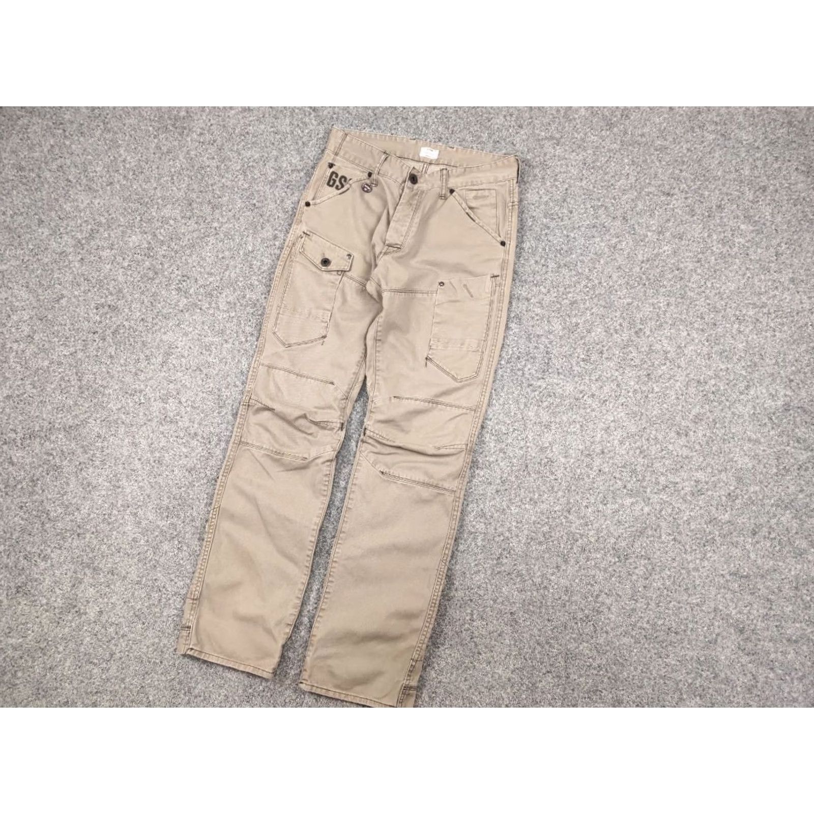 G-Star VINTAGE G-Star RAW 3D TAPERED COJ Dark Beige Canvas Cargo Pants Mens 30 Beige 5-Pocket Cargo 3D Army Stars 3301 Elwood 5620 Size US 30 / EU 46 - 7 Thumbnail