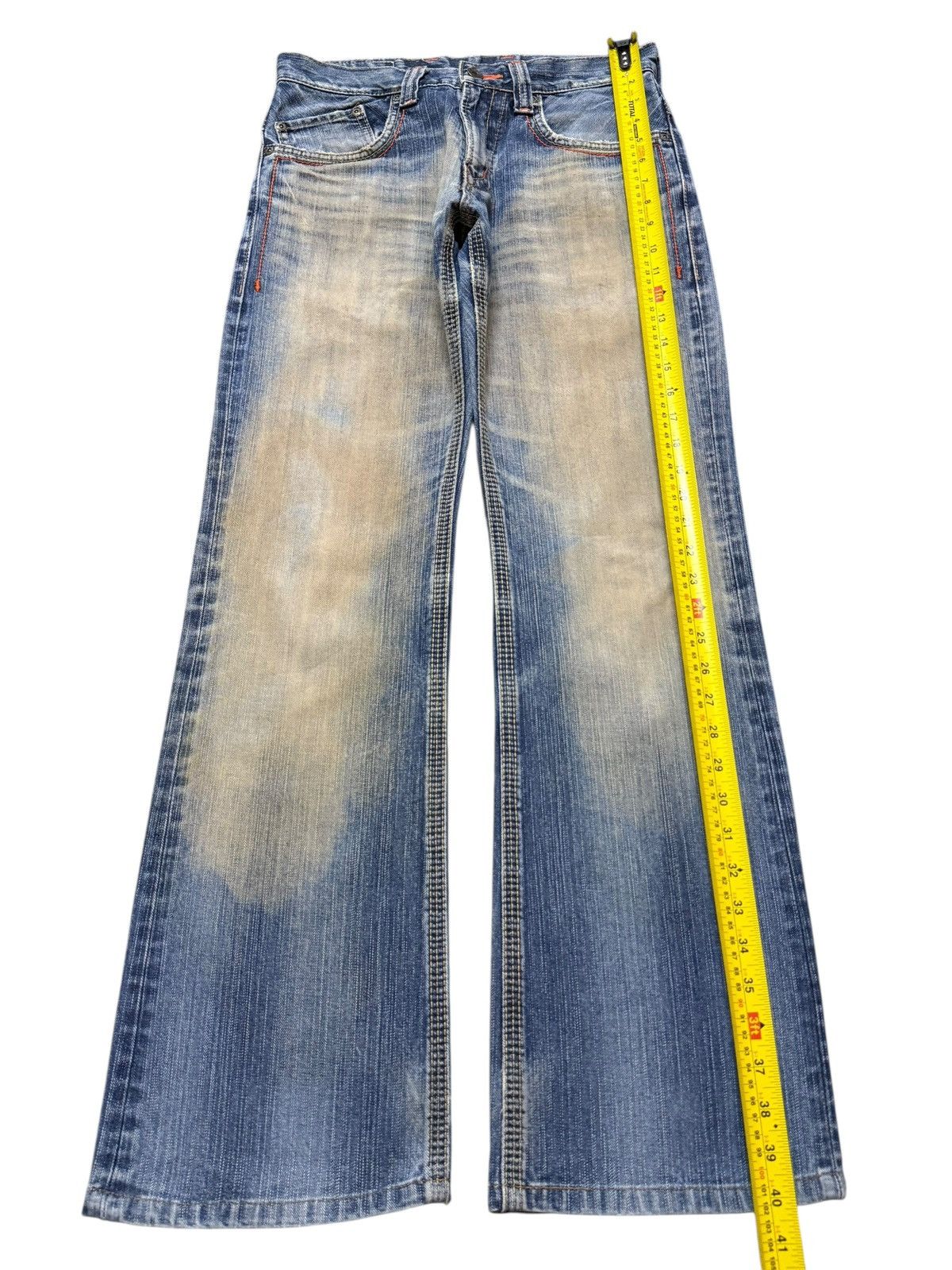 Edwin Vintage 90s Edwin XV Buckle Mud Wash Faded Wide Leg Baggy Size US 29 - 12 Thumbnail