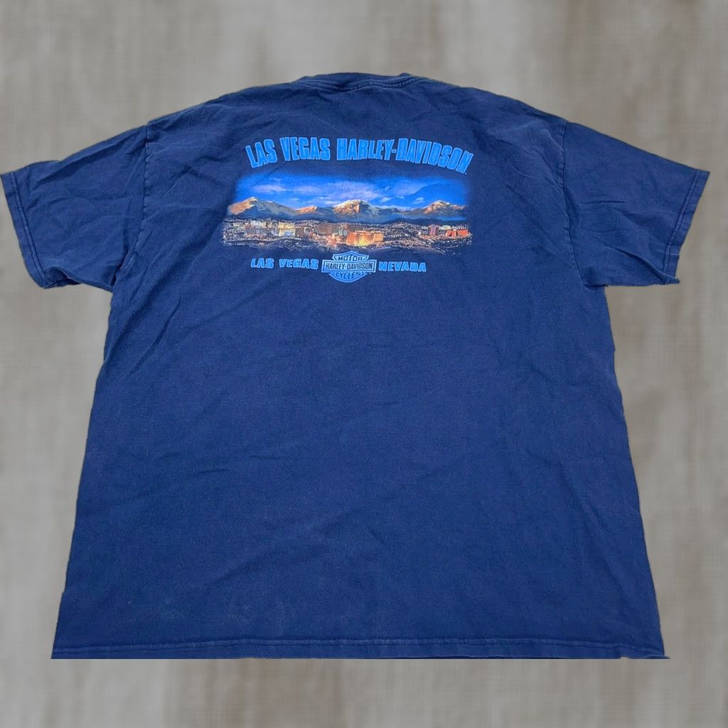 Harley Davidson VINTAGE Harley-Davidson Shirt Men XL Blue Tee Biker Retro USA Eagle Nature" Size US XL / EU 56 / 4 - 1 Thumbnail