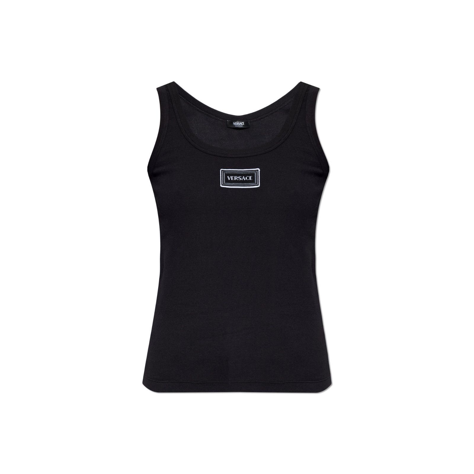 Versace VERSACE Black Cotton Ribbed Sleeveless Top New & Authentic ( Size XS / US 0-2 / IT 36-38 - 1 Preview
