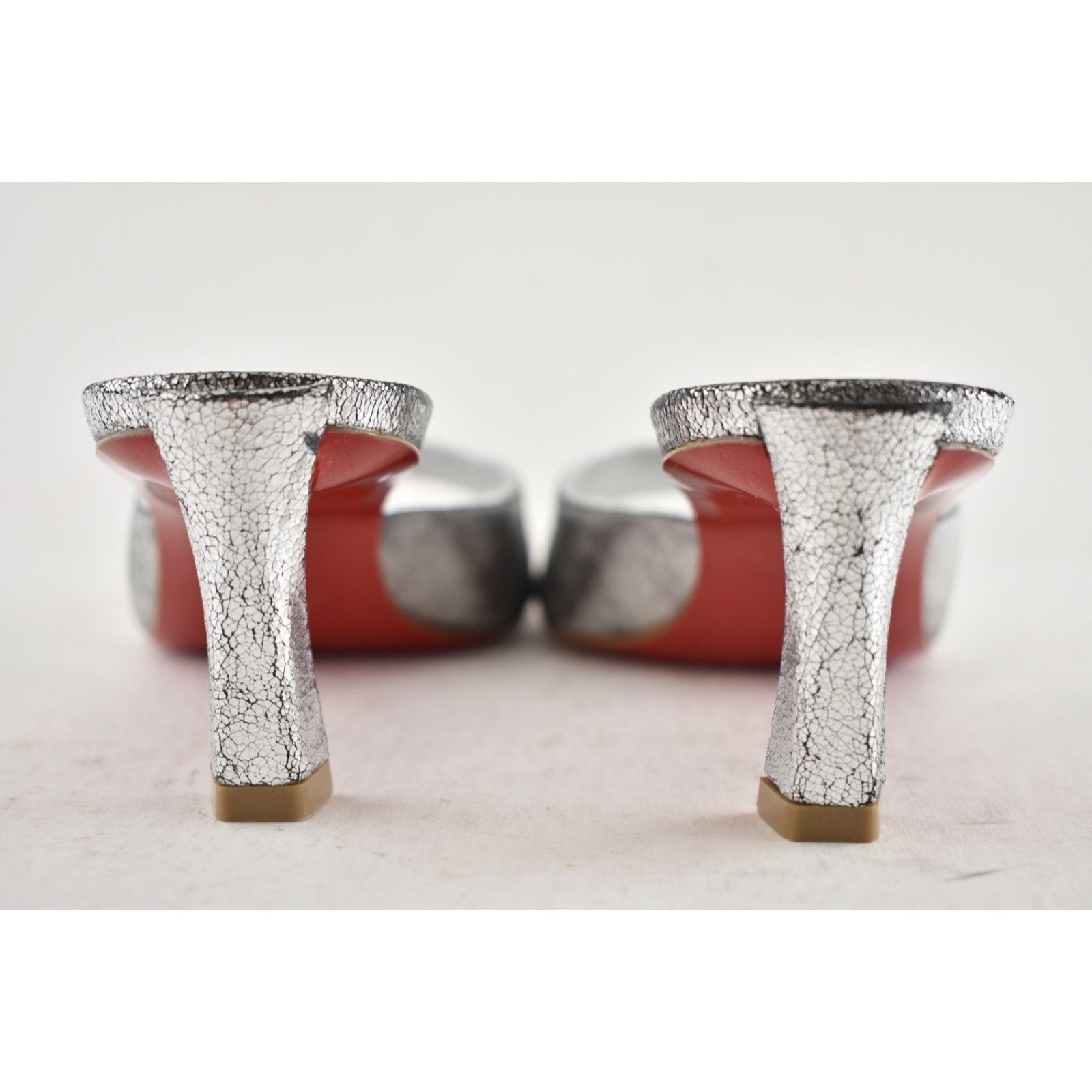 Christian Louboutin Christian Louboutin Condora Mule 55 Silver Backless Sandal Size US 8 / IT 38 - 17 Thumbnail