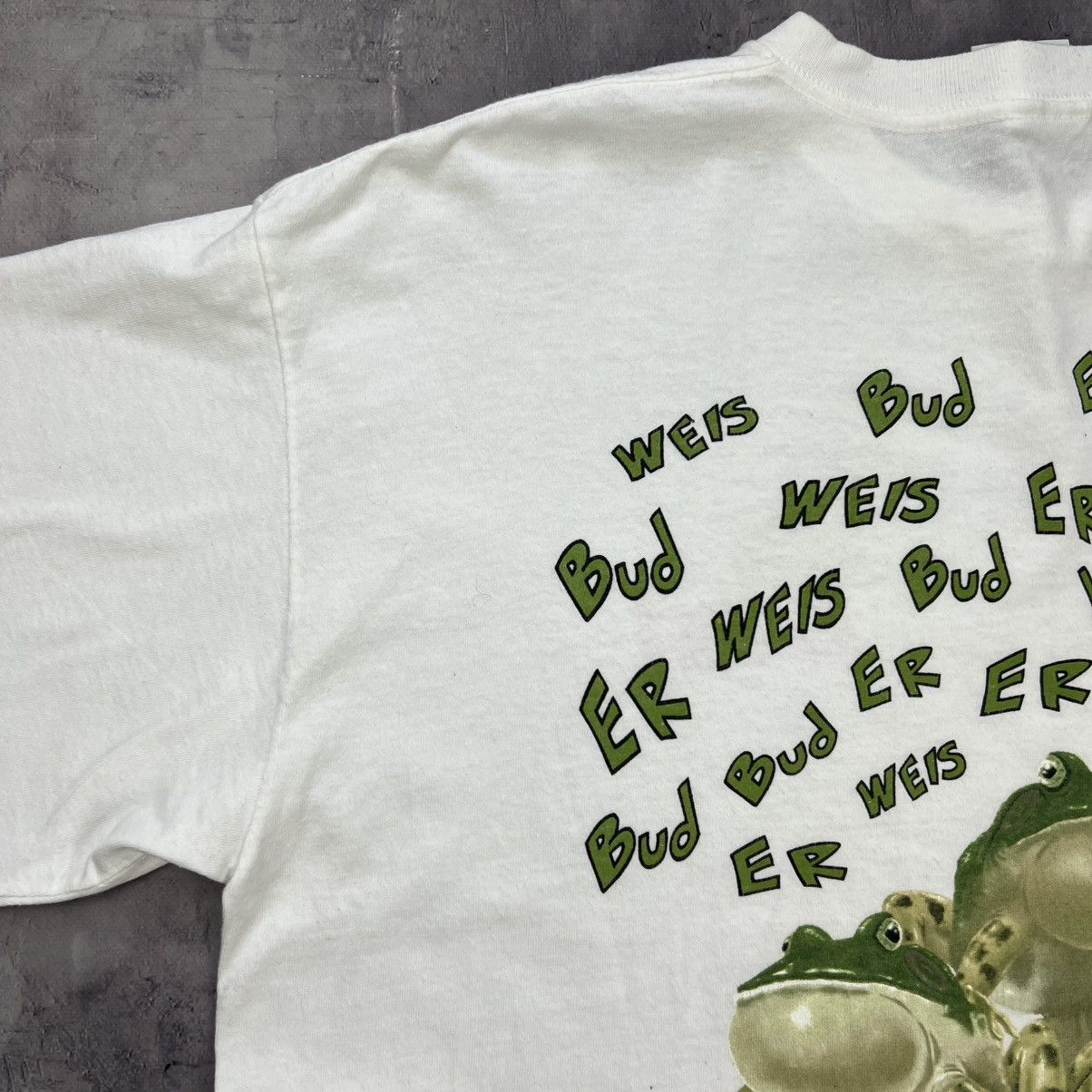 Budweiser Rare! Budweiser Frog Big Logo Tee 90s Single Stitch Vintage Size US XL / EU 56 / 4 - 3 Thumbnail