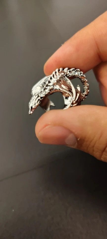 Vintage Resizable Dragon Pterosaur Wings Ring Size ONE SIZE - 9 Thumbnail
