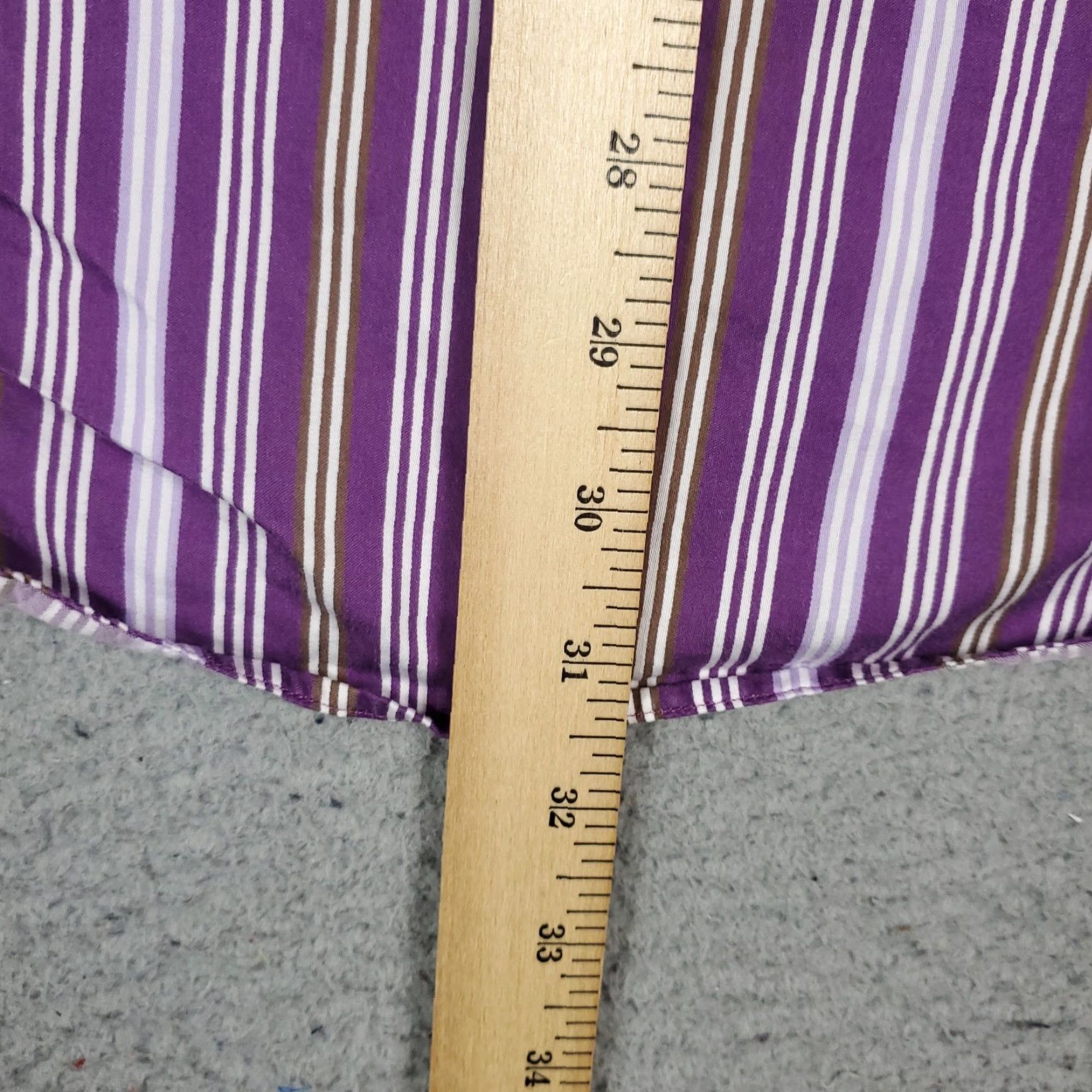 Peter Millar Peter Millar Shirt Adult Medium Purple Striped Long Sleeve Button-Up Damaged Mens Size US M / EU 48-50 / 2 - 6 Thumbnail