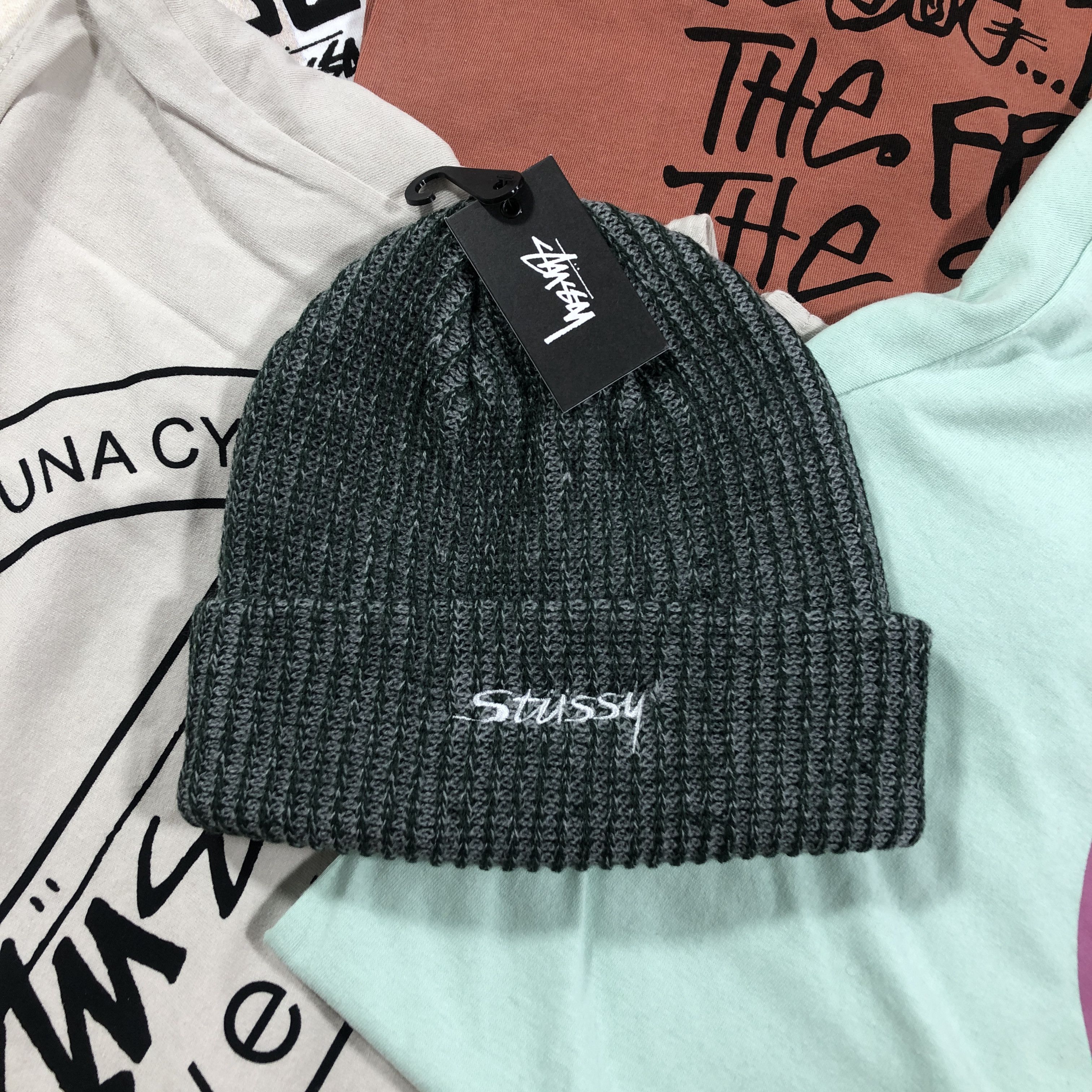 Stussy STUSSY TWO TONE BEANIE HAT • FOREST Size ONE SIZE - 1 Thumbnail