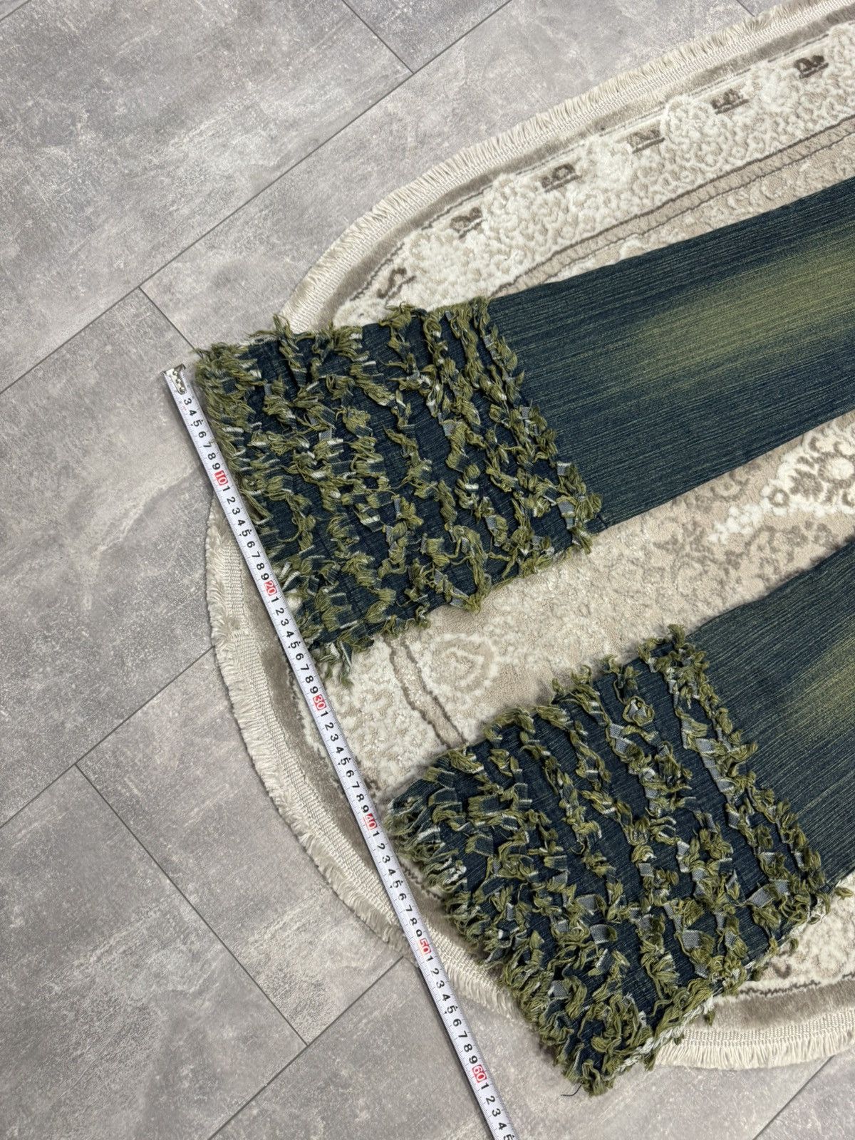 If Six Was Nine Japanese Flared Denim Bootcut Y2K Avant Garde Jeans Size US 31 - 8 Thumbnail