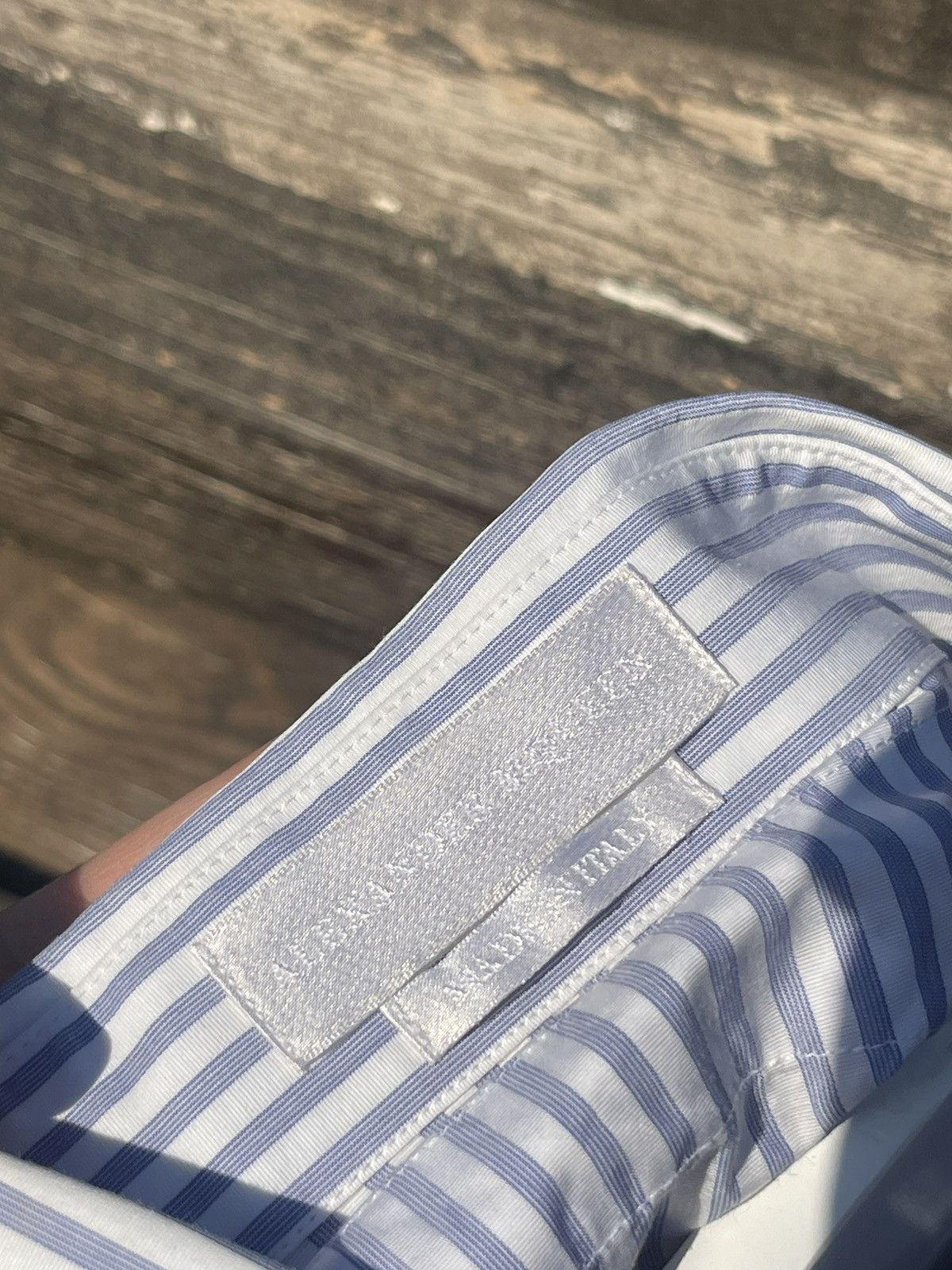 Alexander McQueen NWT 2011 Alexander McQueen bondage belt striped blue shirt Size US M / EU 48-50 / 2 - 9 Thumbnail