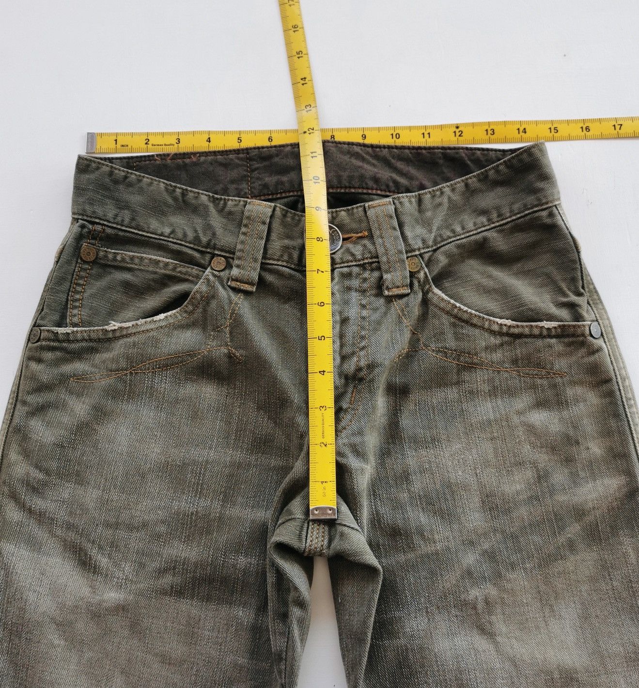 Edwin Edwin 503 Faded Green Denim Jeans Size US 29 - 9 Thumbnail