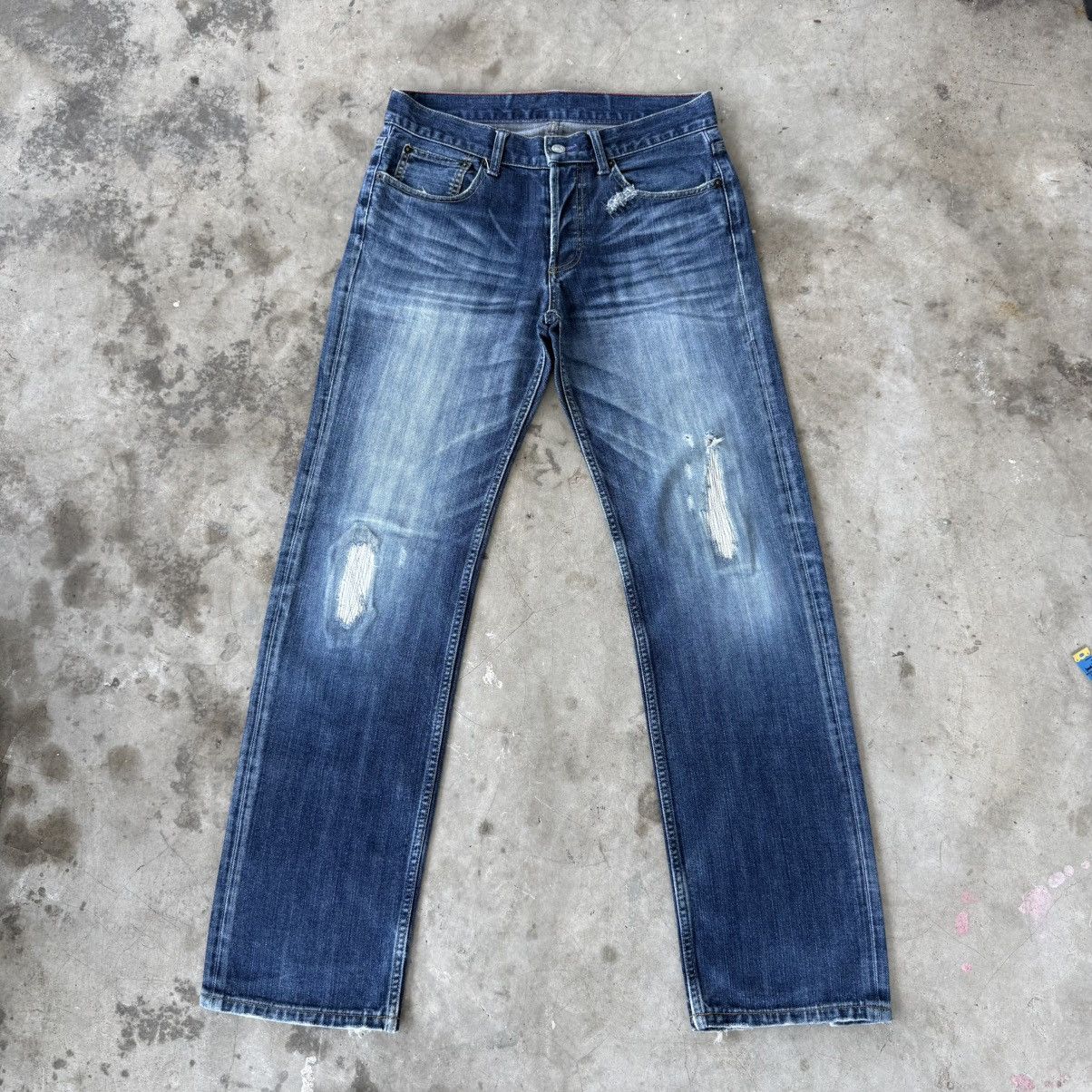 Takeo Kikuchi W32 Vintage Takeo Kikuchi Button Fly Faded Mud Washer Denim Size US 32 / EU 48 - 2 Thumbnail