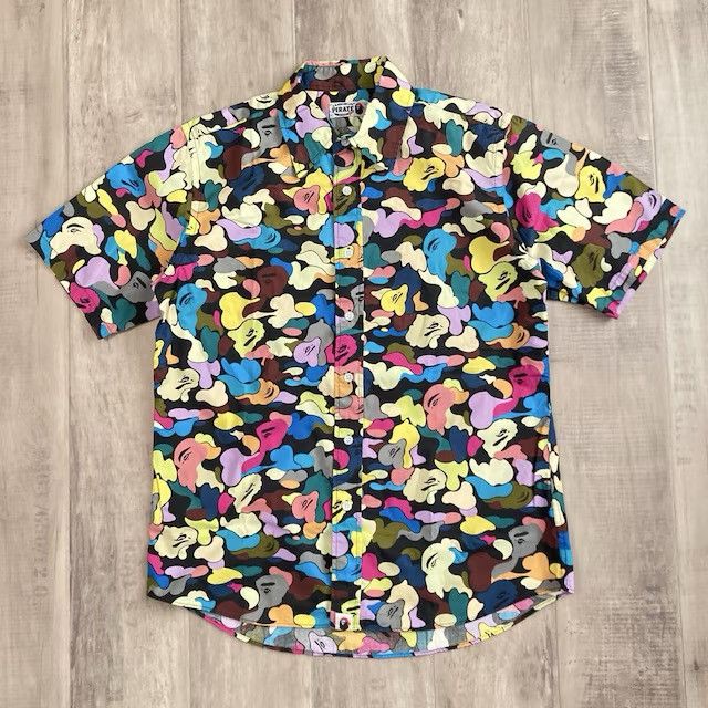 Bape ☠️Pirates Store limited☠️ BAPE multi camo shirt a bathing ape Size US M / EU 48-50 / 2 - 1 Thumbnail