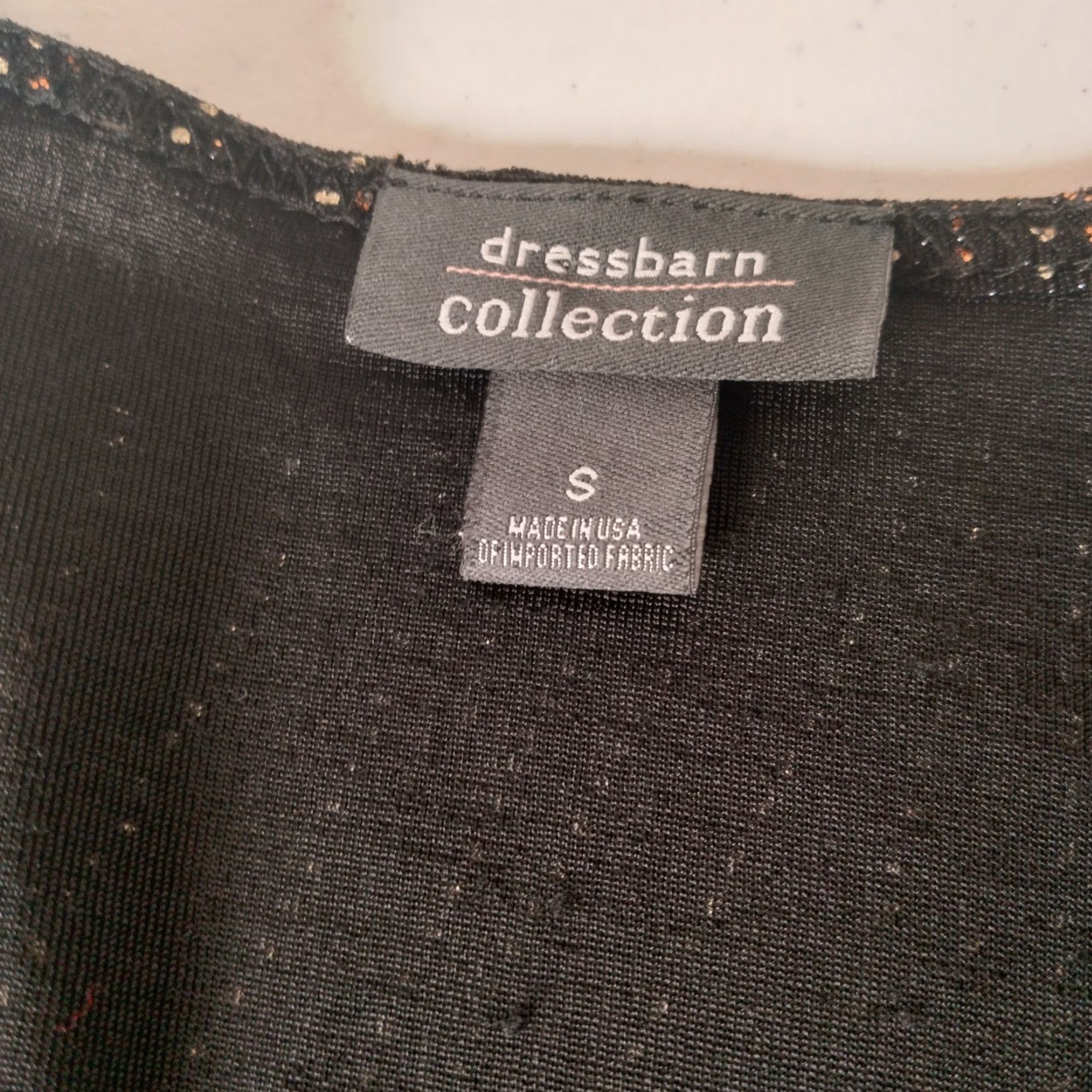 Vintage VINTAGE Dressbarn Collection Shirt Small Black Metallic Stretch Long Sleeve Shirt Womens Laser Size S / US 4 / IT 40 - 6 Thumbnail