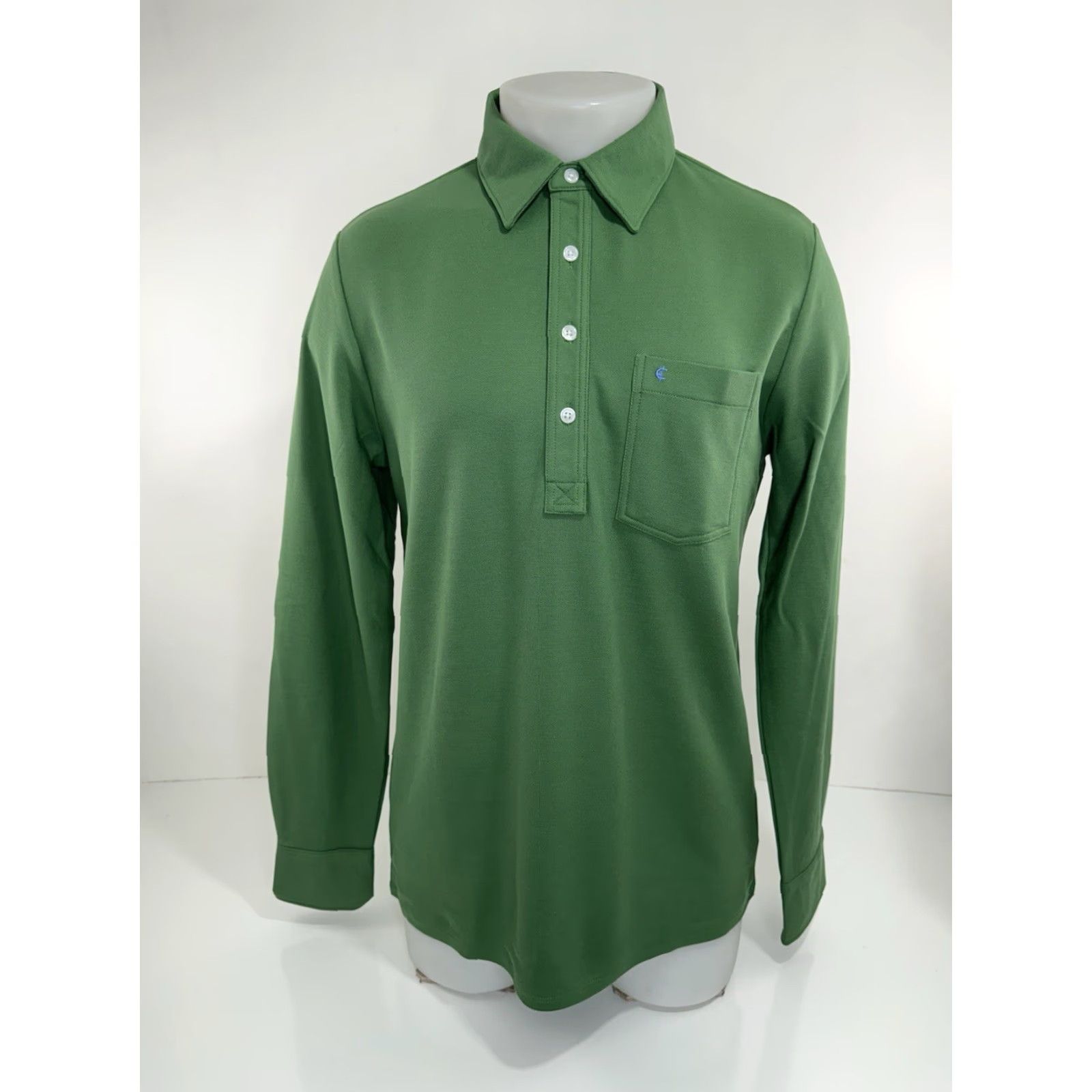 Vintage Criquet Polo Shirt Rugby logo Slim Knit Embroidered Pullover M Green Men Long Sleeve Nike Size US M / EU 48-50 / 2 - 2 Thumbnail