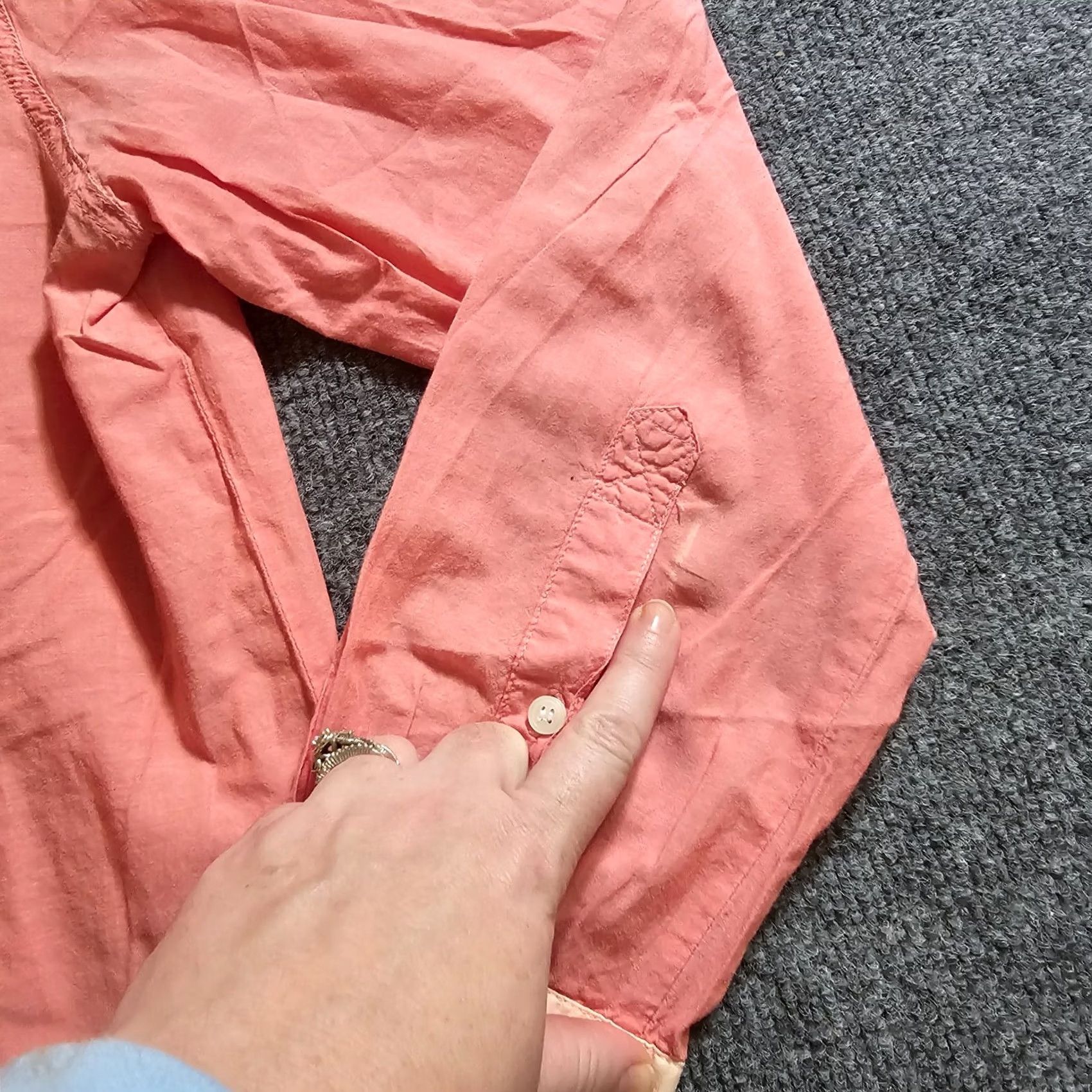 J.Crew J.CREW Blouse Shirt Colorblock Pink Long Sleeve 1/4 Button Fall Womens L Tunic Casual Career Tunic Size L / US 10 / IT 46 - 5 Thumbnail