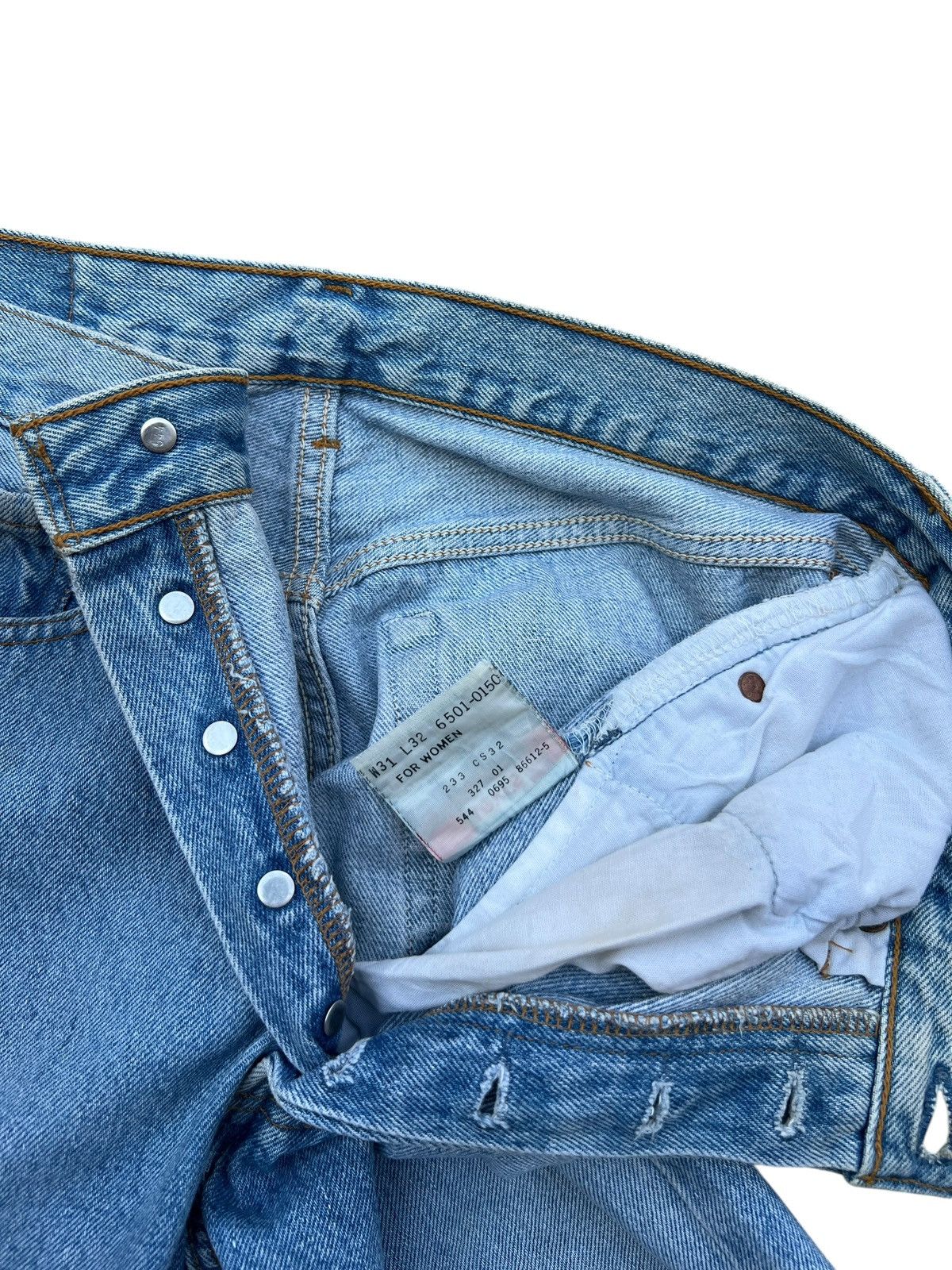 Levi's Vintage 90s Levis 501 USA Distressed Denim Jeans 31x31 Size 31" - 10 Thumbnail