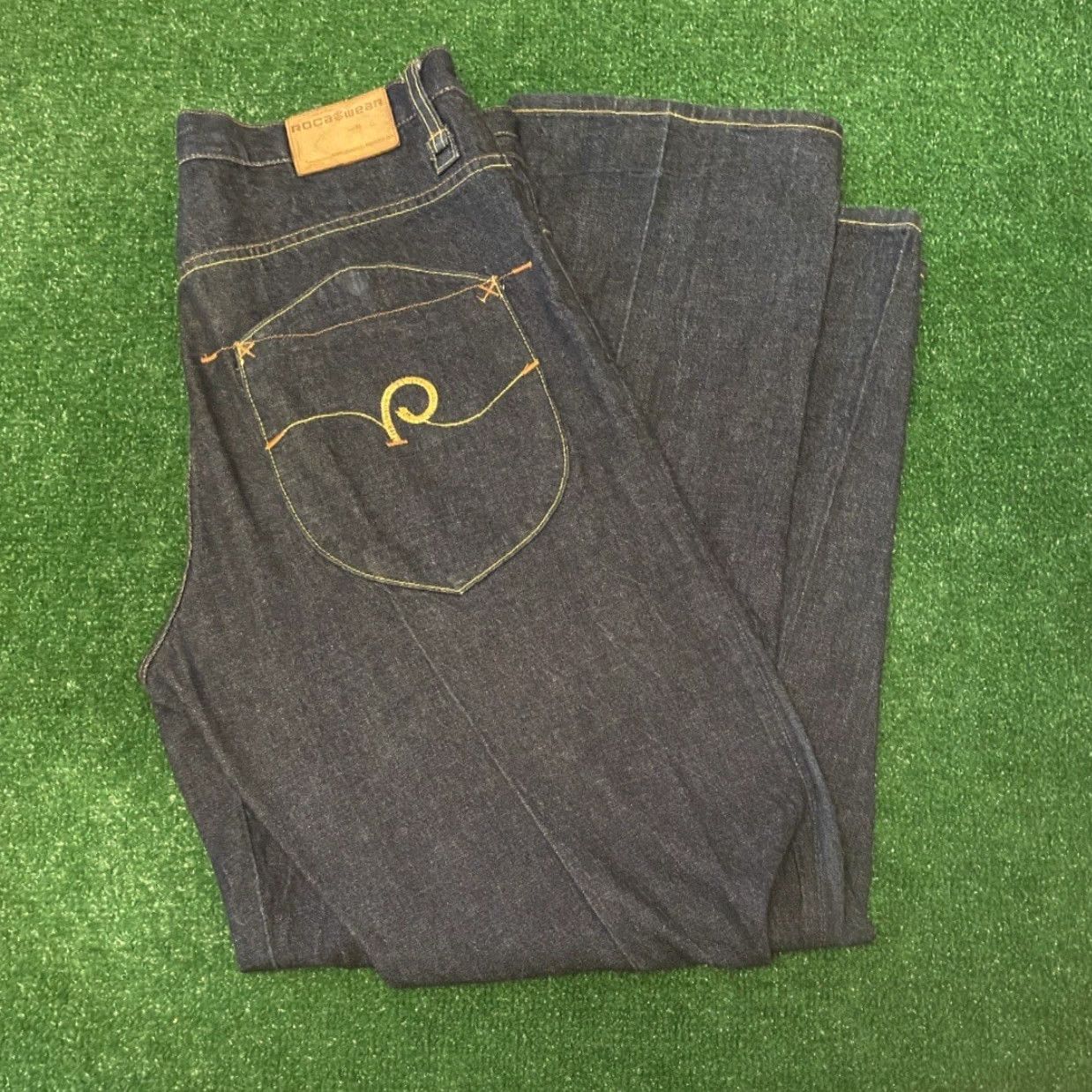 Southpole VINTAGE Rocawear Baggy Skater Grunge Jeans VTG Mens 36 Big Pockets Blue 36x34 Distressed Grunge Hip Hop Punk Y2K Wide-Leg Jeans Mensaved Size US 36 / EU 52 - 3 Thumbnail