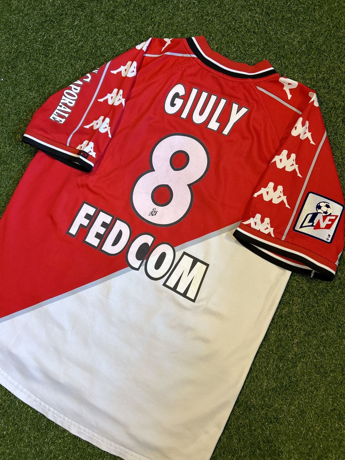 Kappa 99/00 AS Monaco Giuly Home Shirt Size US XL / EU 56 / 4 - 3 Thumbnail