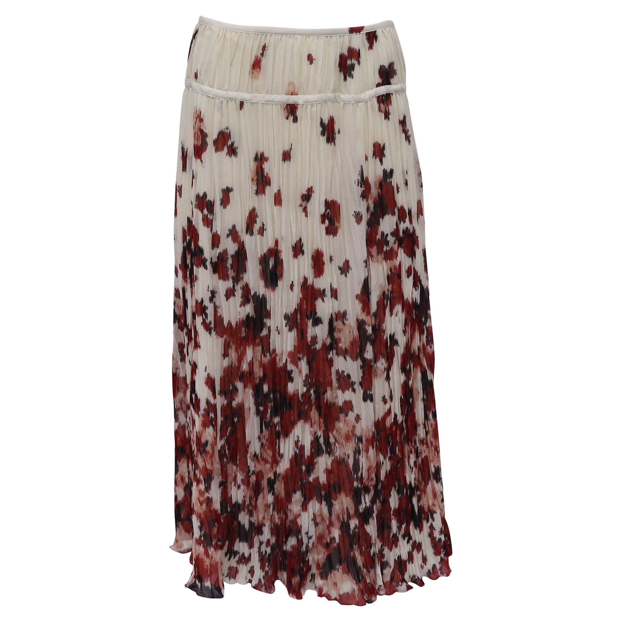 Altuzarra Altuzarra Kemmaren Pleated Georgette Midi Skirt in Multicolo Size 24" / US 00 / IT 34 - 1 Thumbnail