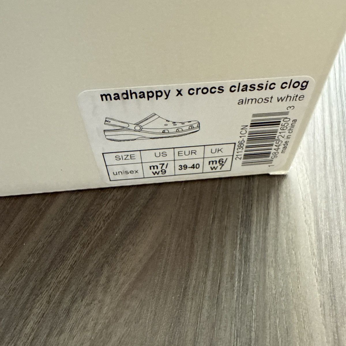 Crocs Madhappy x Crocs Classic Clog “Almost White” Size M7 / W9 Size US 9 / IT 39 - 4 Thumbnail