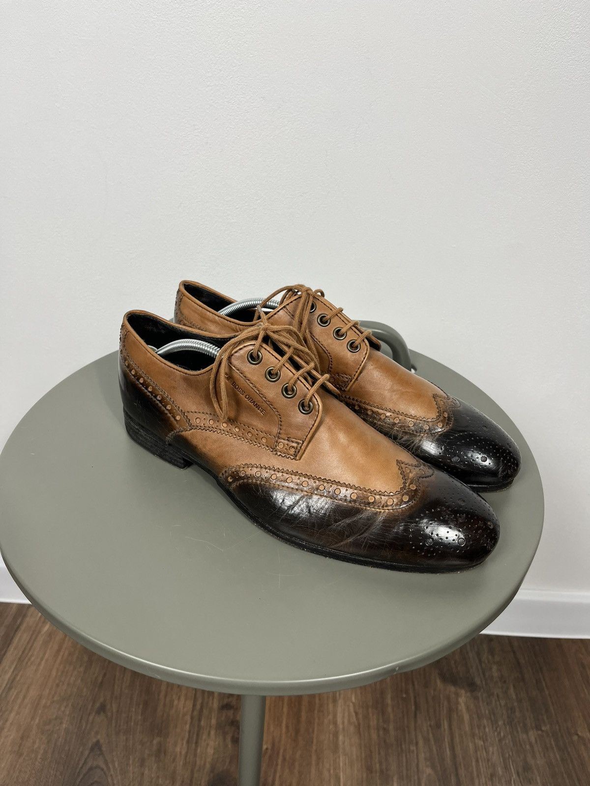 Hugo Boss BOSS Orange Leather Brogue Shoes Two Tone EU 40 Size US 6 / EU 39 - 1 Thumbnail