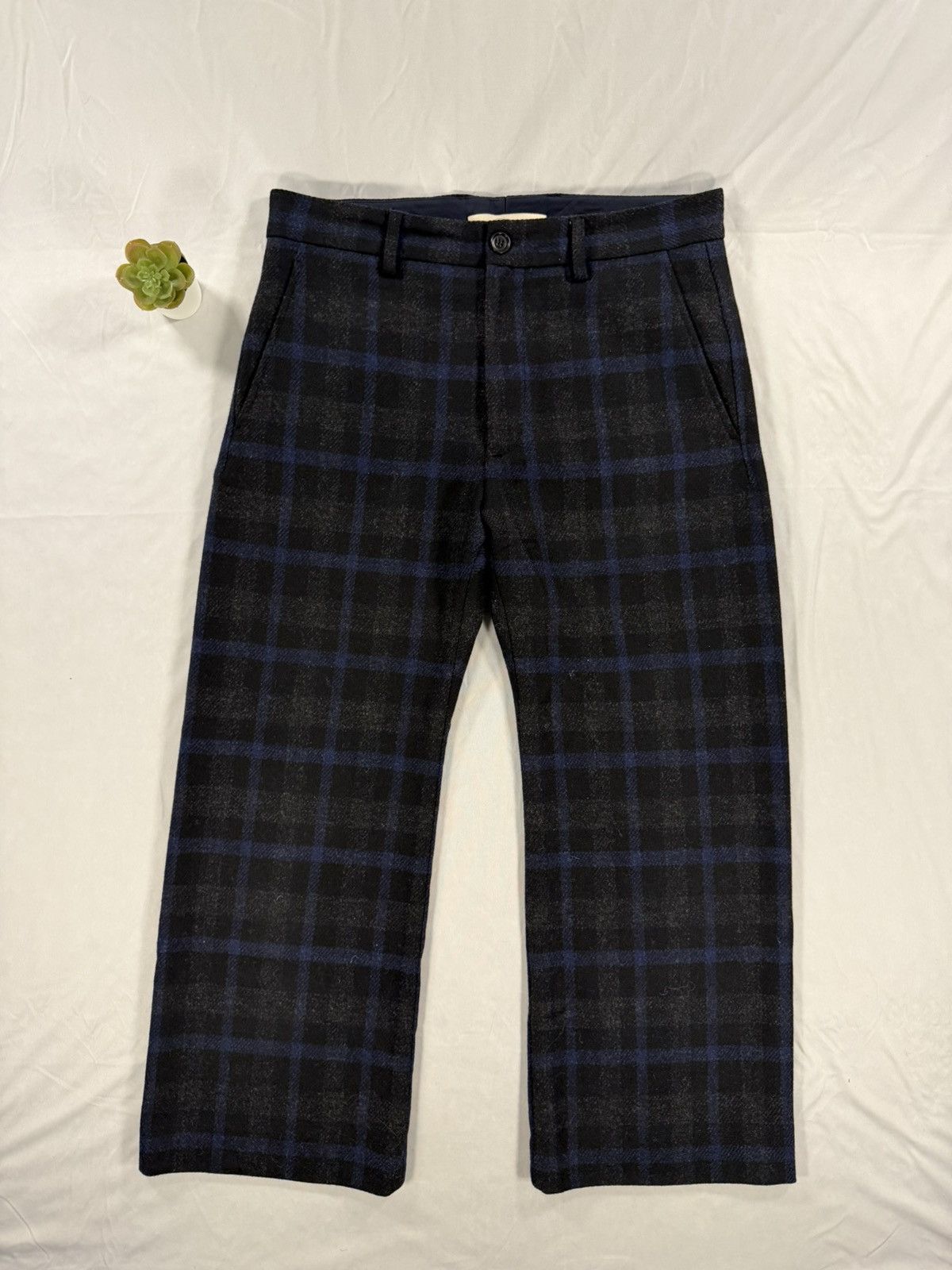 Marni Marni 100% Virgin Wool Plaid Trousers Wide Leg Size 50 / 36 Size US 36 / EU 52 - 1 Thumbnail