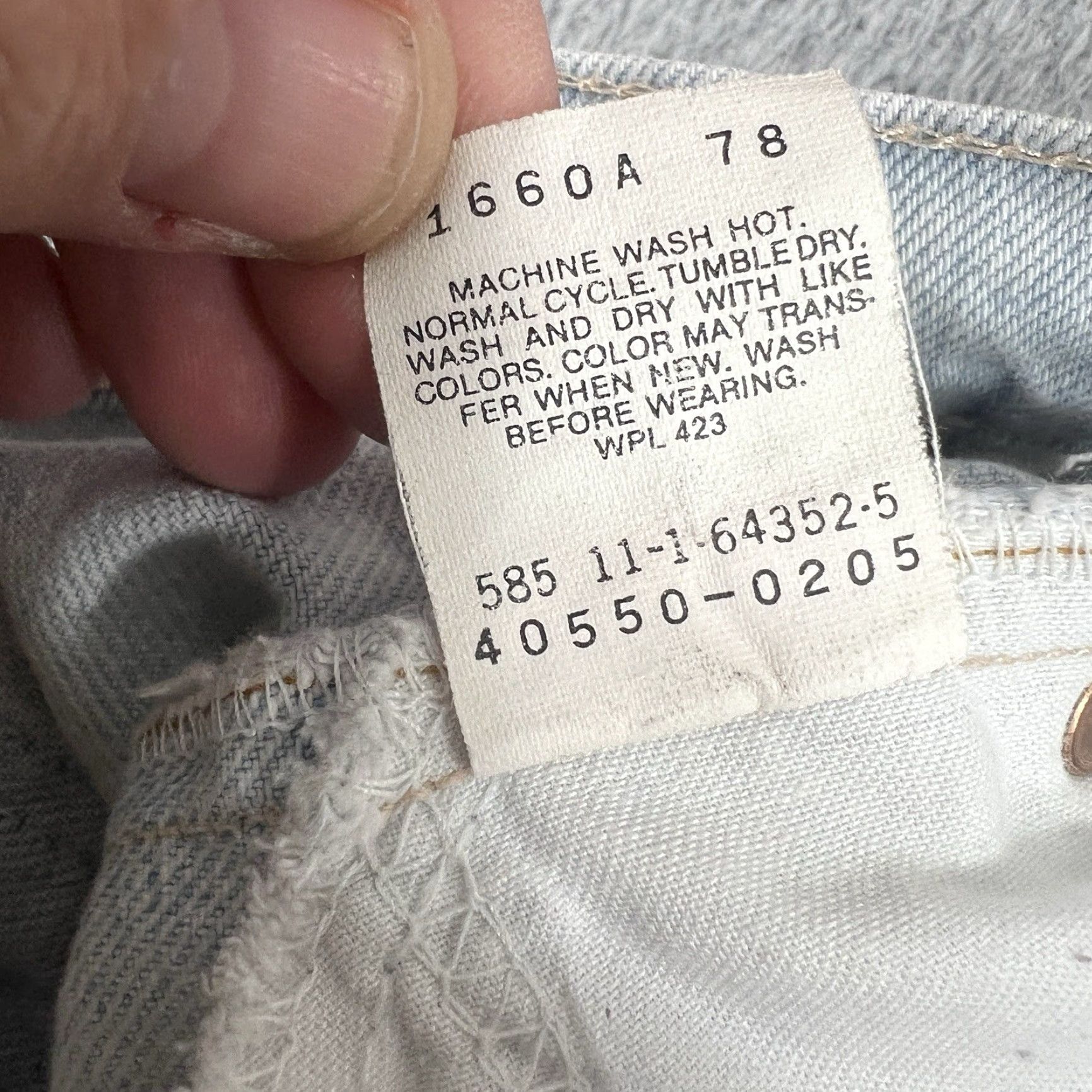 Levi's Vtg Levis 550 Jean 38x34 Relaxed Tapered Leg Orange Tab Light Wash USA Baggy Size US 38 / EU 54 - 7 Thumbnail