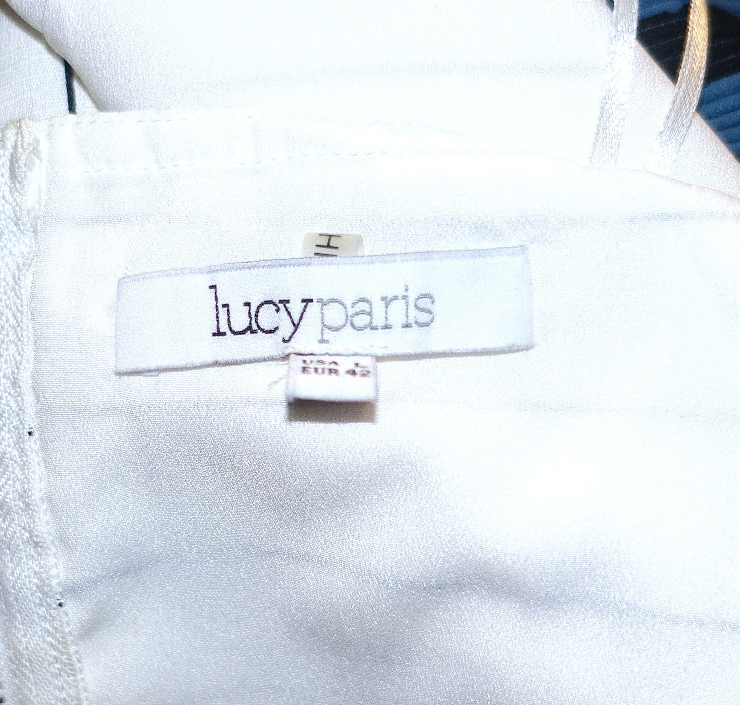 Other Lucy Paris White Black Striped Strapless Top L Size L / US 10 / IT 46 - 6 Thumbnail