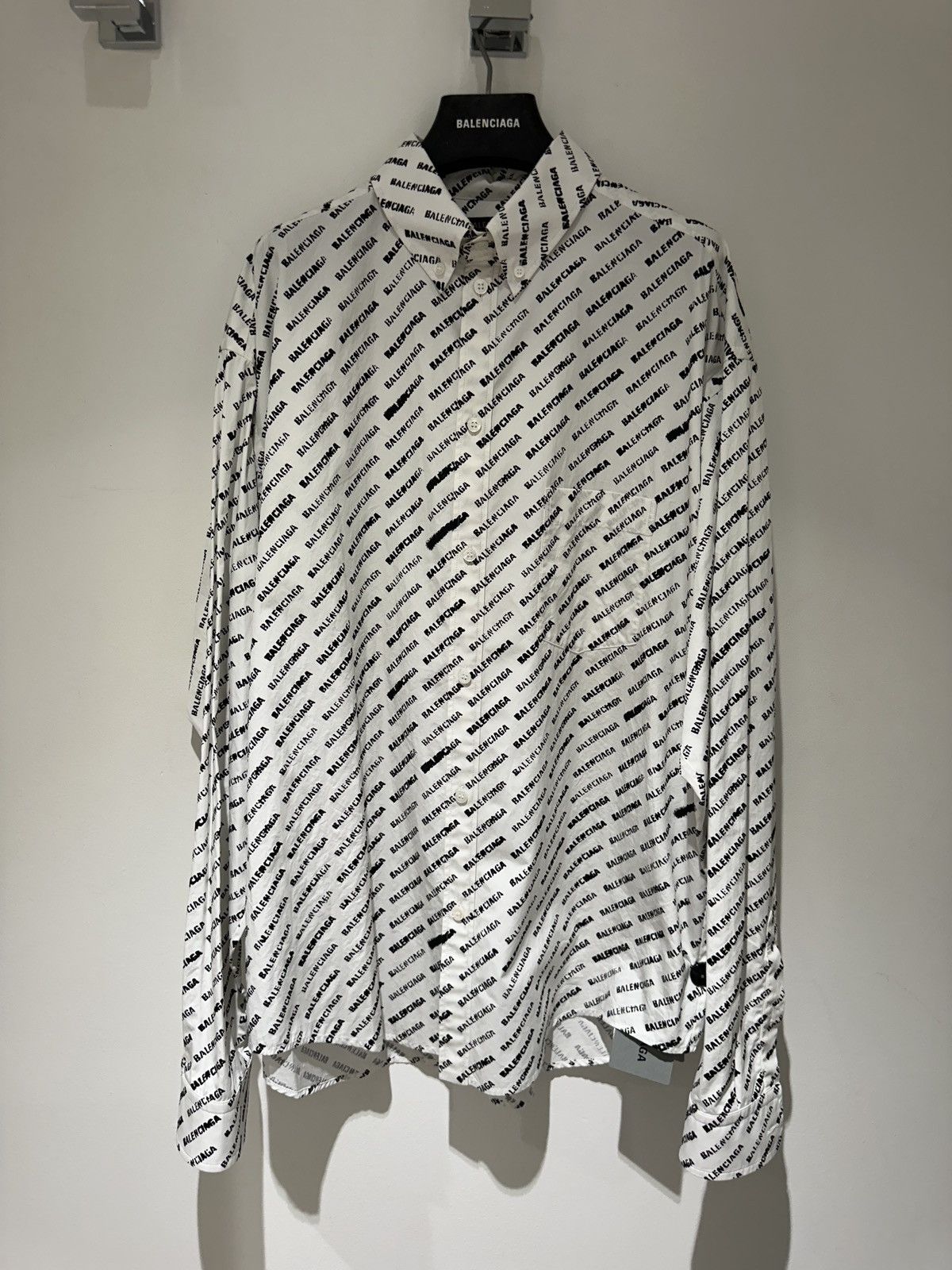 Balenciaga Balenciaga Logo-Print Shirt Size US XS / EU 42 / 0 - 1 Thumbnail