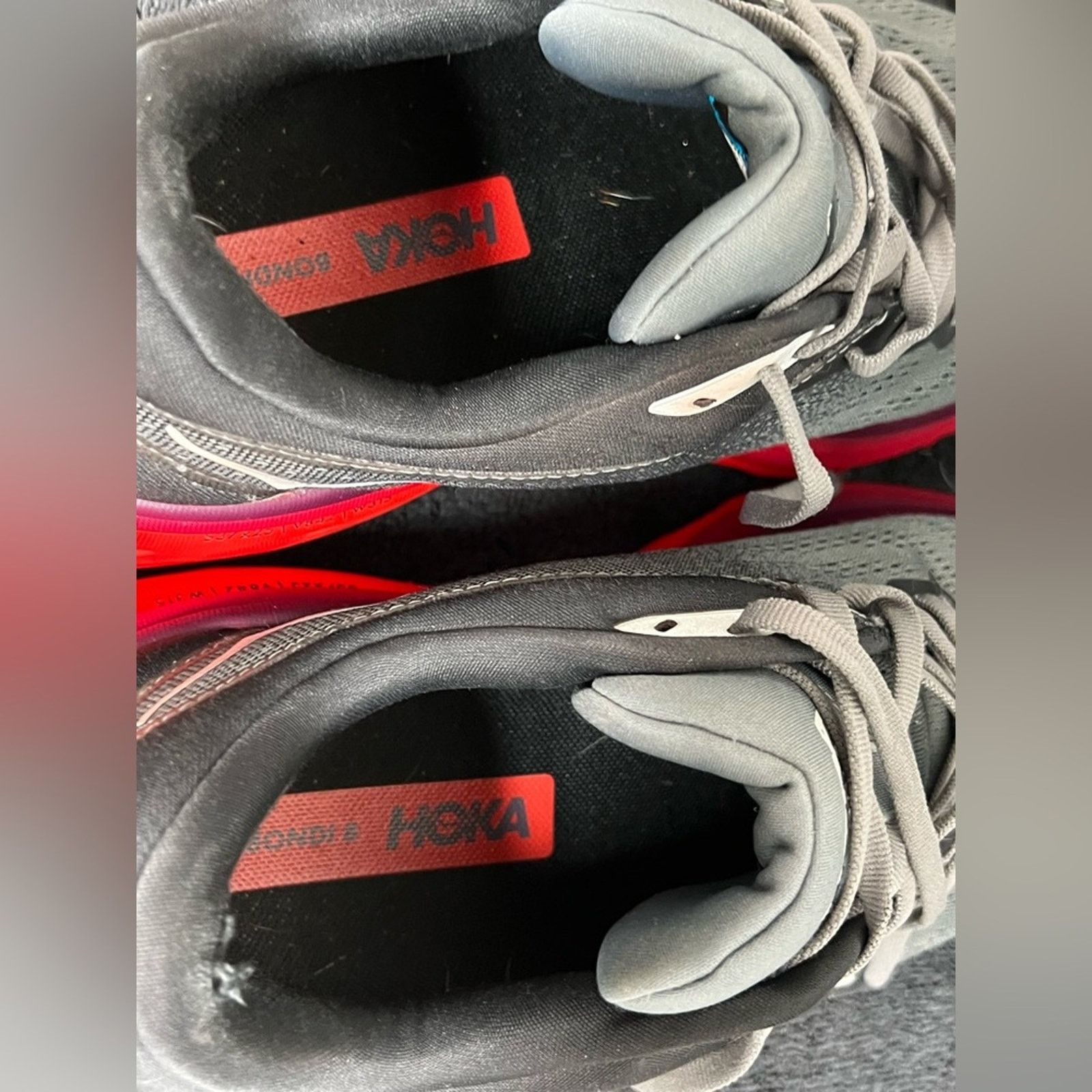 Hoka Hoka One One Bondi 8 Men’s SIZE 10.5 D Gray Athletic Shoes Size US 10.5 / EU 43-44 - 8 Thumbnail