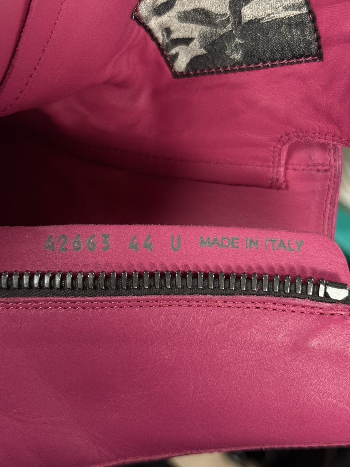 Rick Owens Rick Owen Pink High Top Leather Sneaker 44EU/11US Size US 11 / EU 44 - 11 Thumbnail