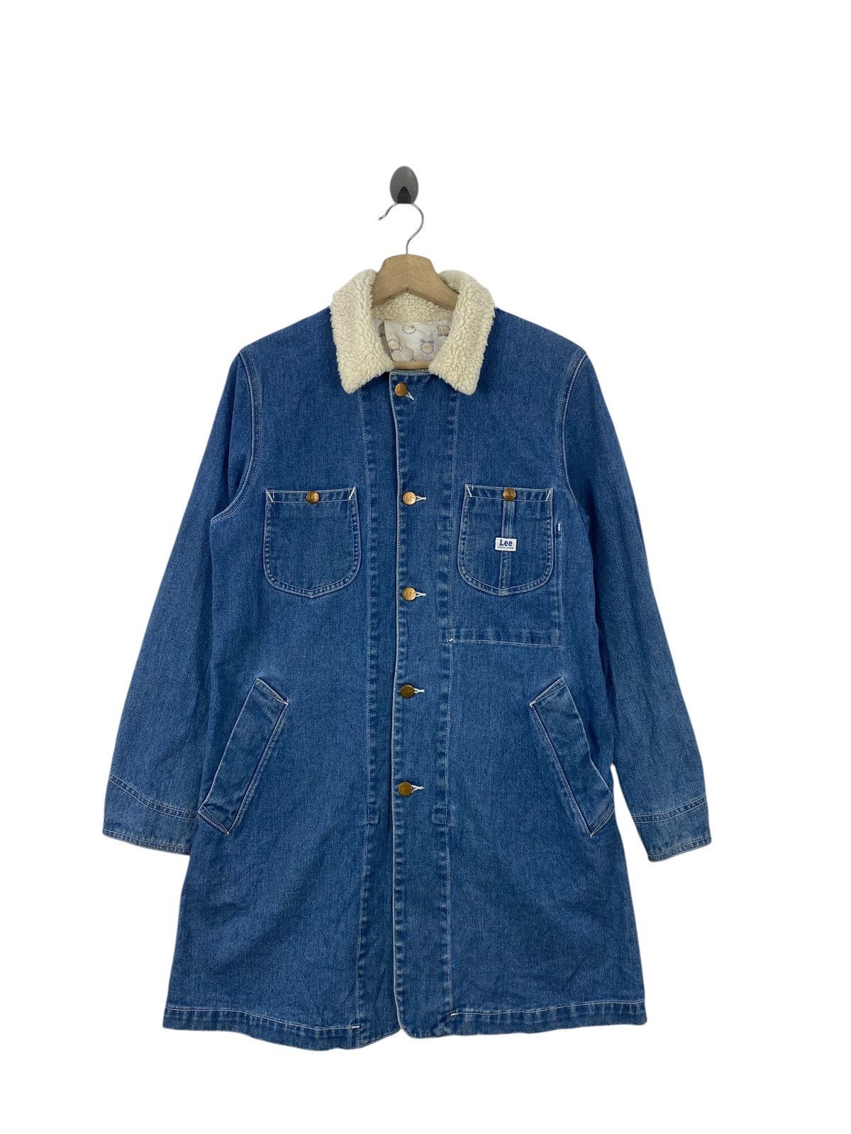 Lee Vintage LEE Sherpa Denim Chore Coat Jacket Workwear Rancher Size L / US 10 / IT 46 - 3 Thumbnail