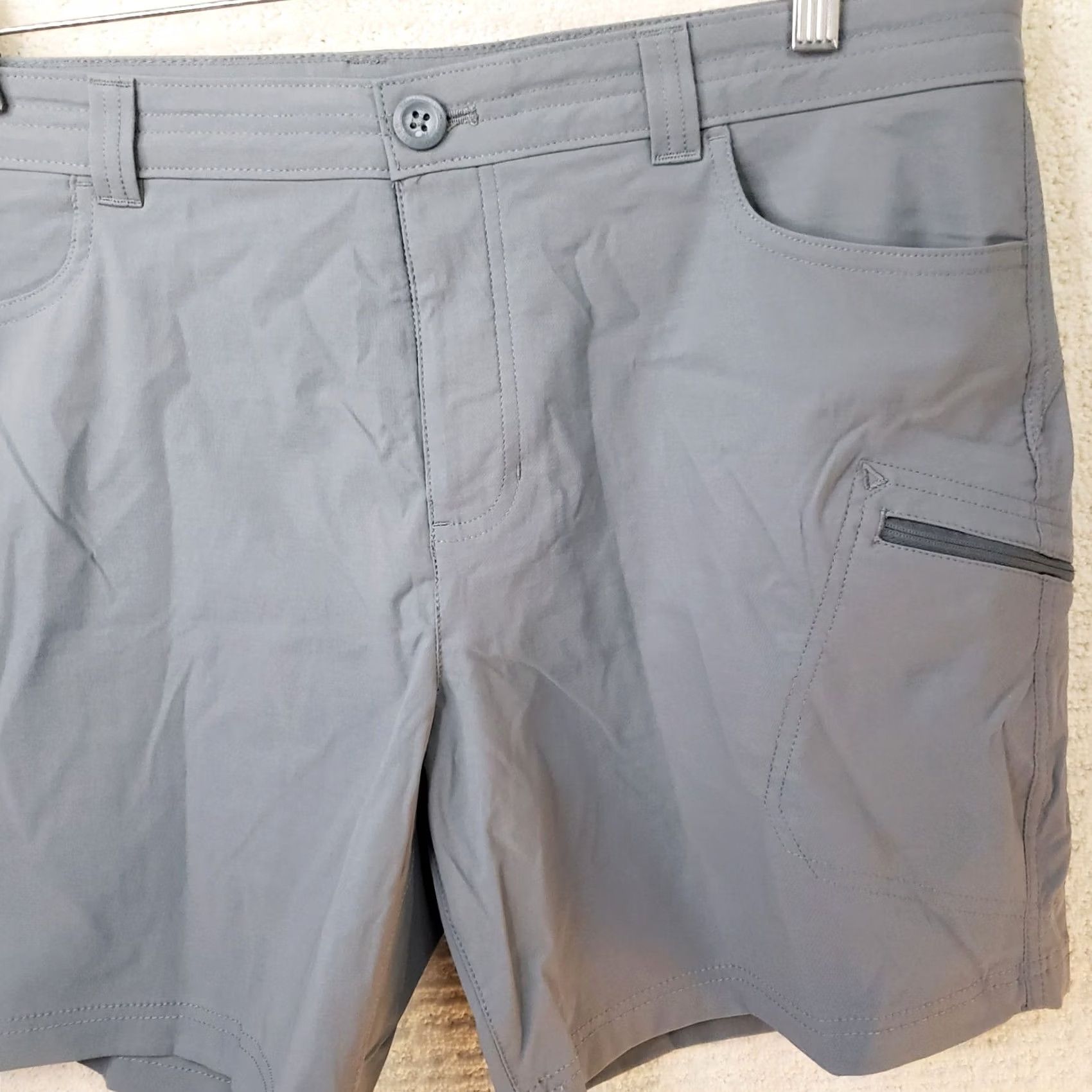 Eddie Bauer VINTAGE? No — Eddie Bauer Womens Hiking Chino Shorts Gray 7" Inseam Size 16 Nylon Stretch Regular Waist 36 Zip Size 25" / US 0 / IT 36 - 4 Thumbnail