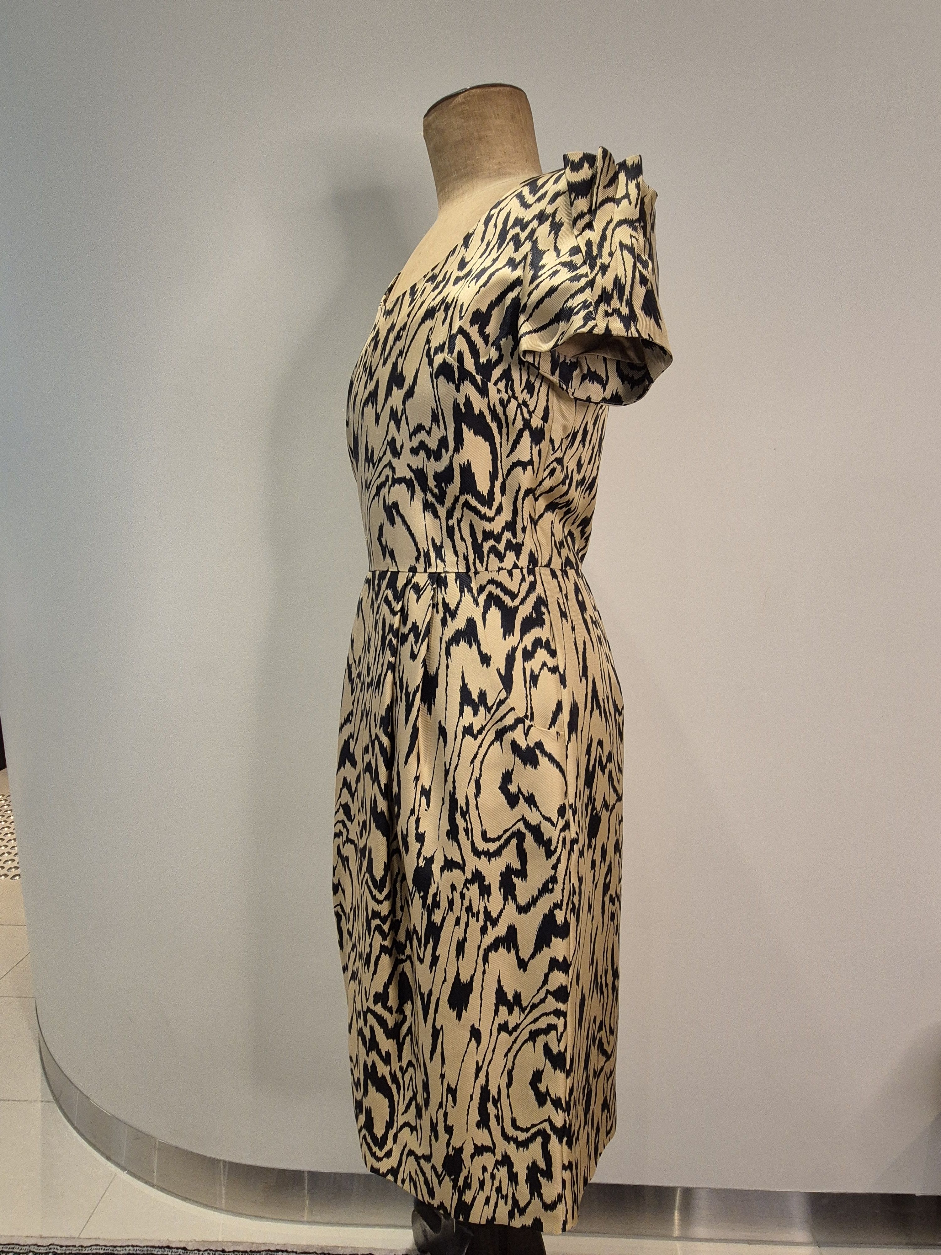 Temperley London Silk tiger print, fitted dress Size S / US 4 / IT 40 - 4 Thumbnail