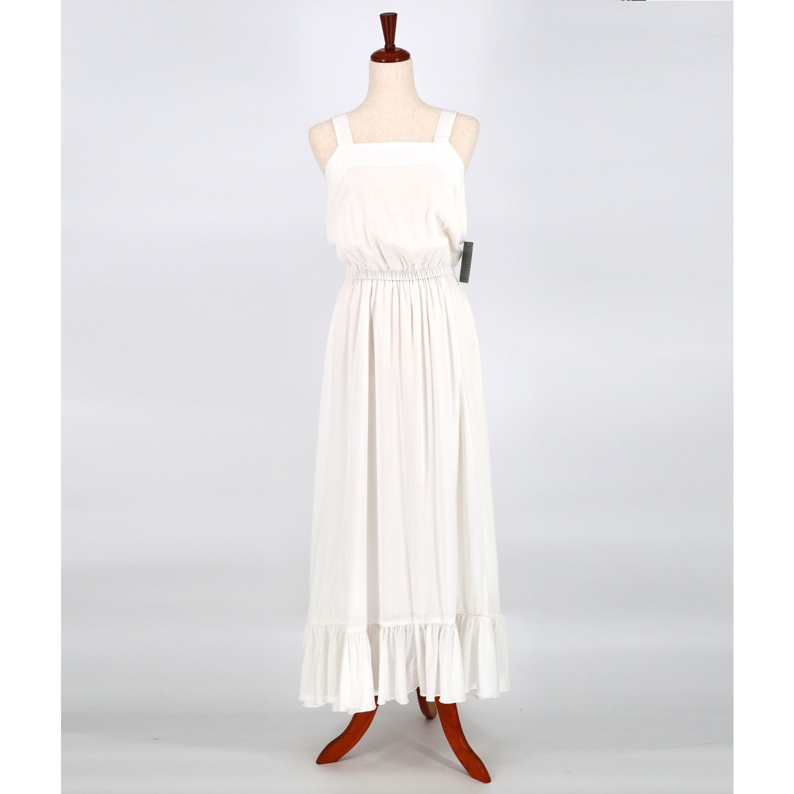 Splendid Splendid Women White Viscose Ruffle Maxi Flare Sundress M Size M / US 6-8 / IT 42-44 - 3 Thumbnail